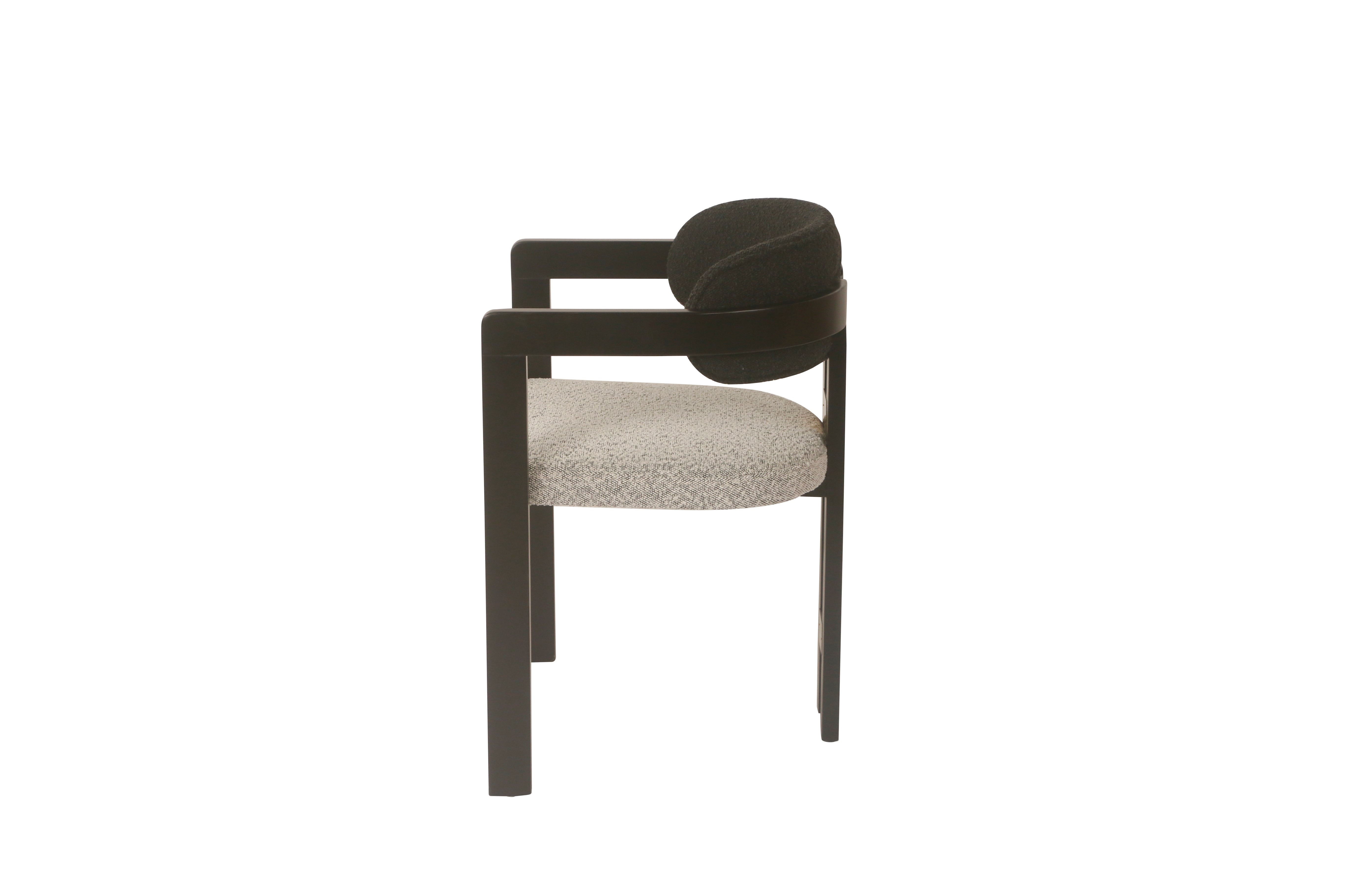 Conan Wood Dining Armchair - Modern Black and White Finish - Perfect for Kitchen, Dining Room, and Office Settings