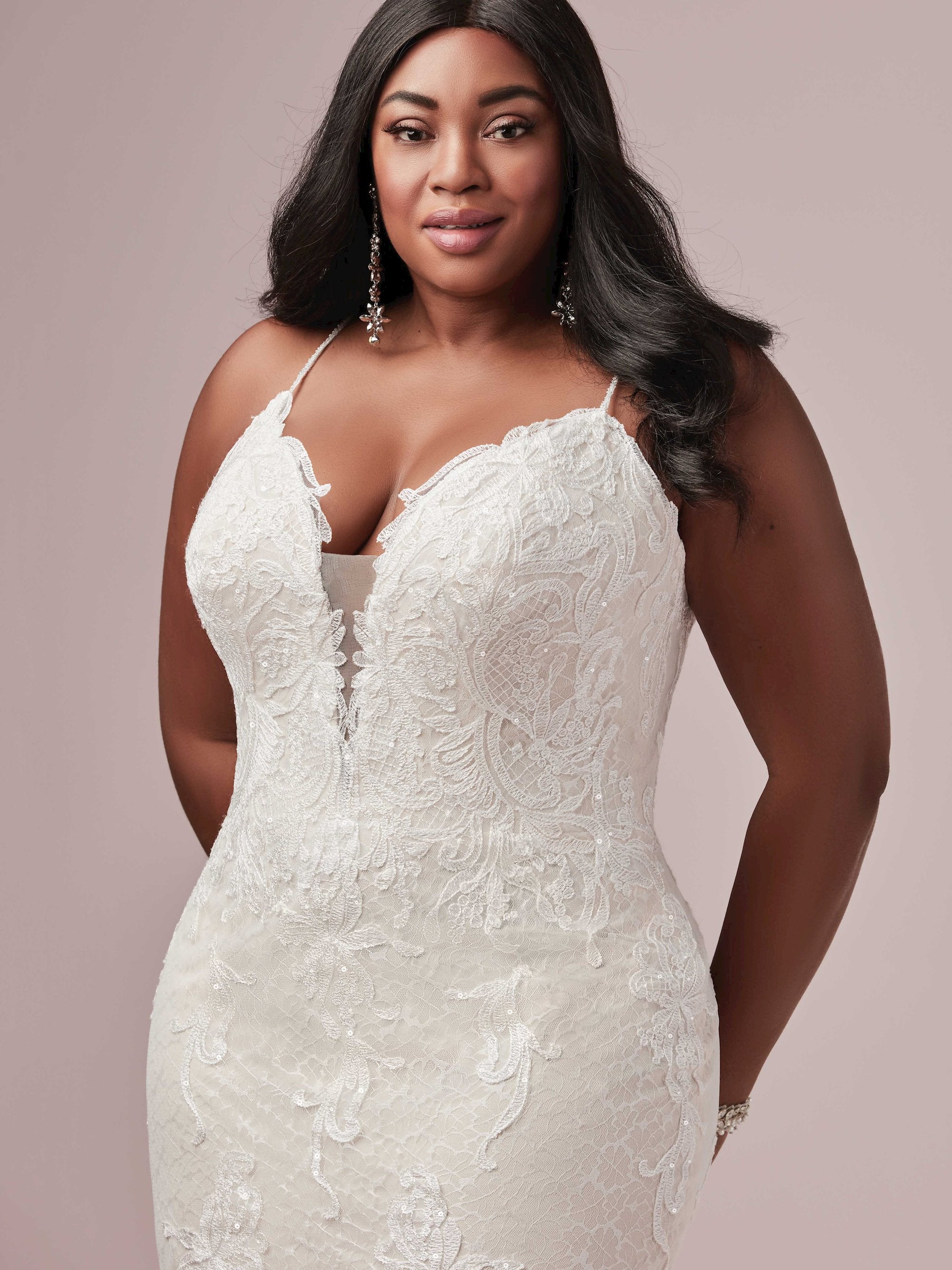 Rebecca Ingram Laurette Wedding Gown - Elegant A-Line Bridal Dress for Church Ceremony & Formal Events