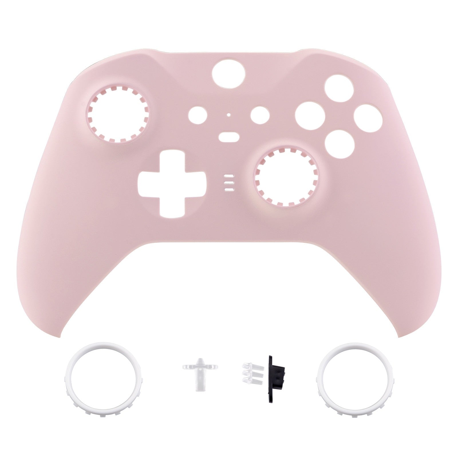eXtremeRate Replacement Front Housing Shell Case with Accent Rings for Xbox One Elite Series 2 & Elite 2 Core Controller (Model 1797) - Cherry Blossom Pink - Custom Gaming Accessories for Enhanced Controller Protection & Style - Perfect for Gaming Enthusiasts & Professional Players