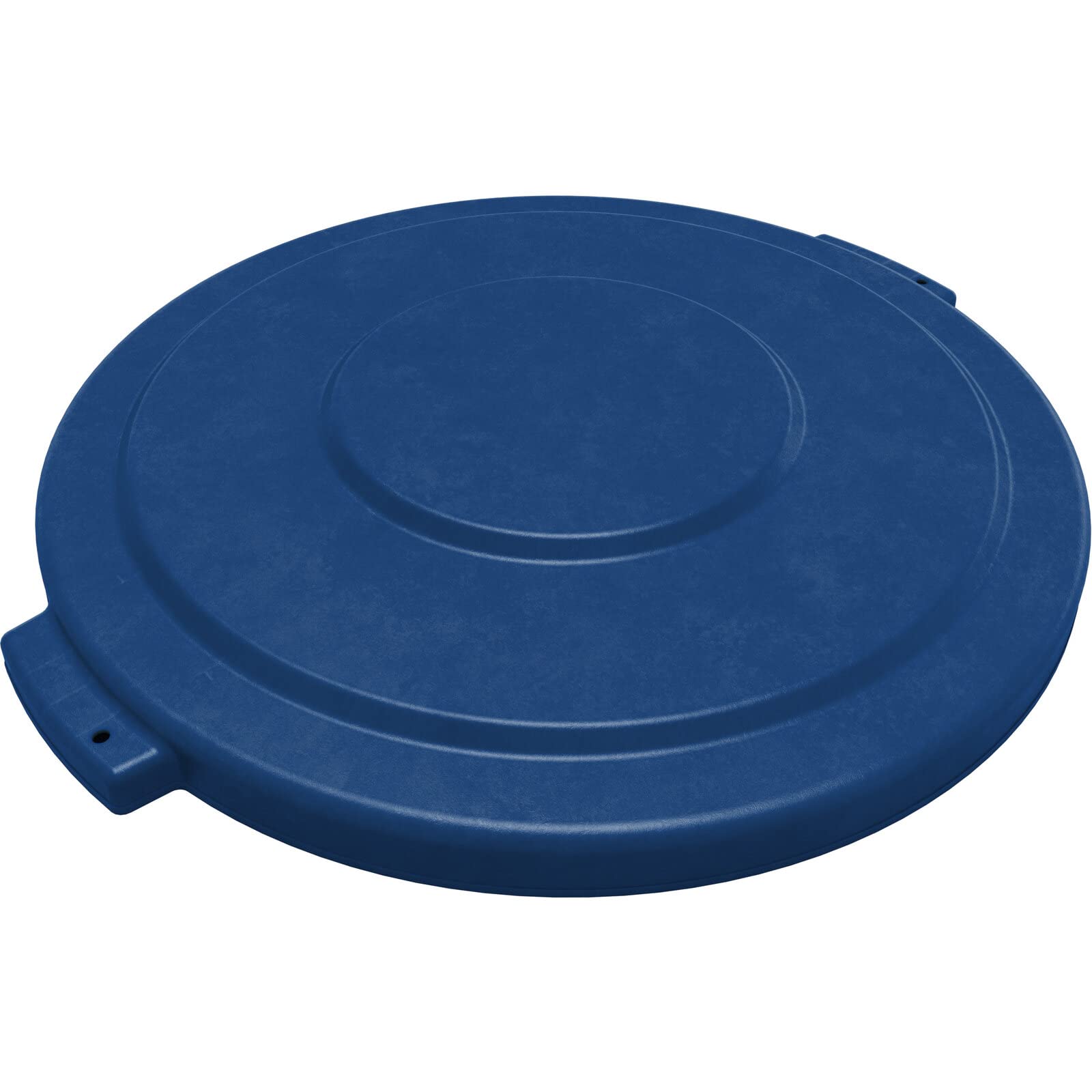 SPARTA Bronco 32 Gallon Round Trash Can with Lid - Heavy Duty Waste Container for Home, Office, Kitchen, Garage & Outdoor Use - Blue (Pack of 4) - Perfect for Recycling, Yard Waste & Household Disposal