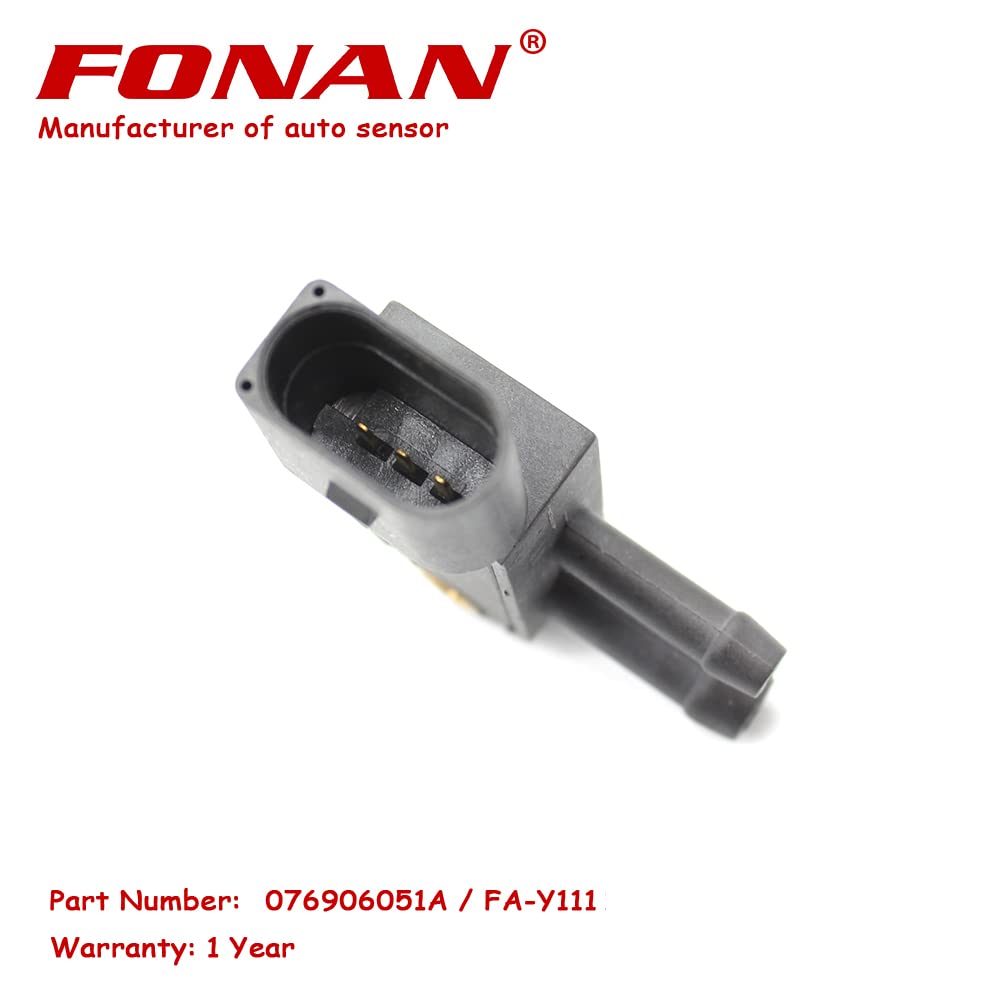 Audi Porsche SEAT Skoda VW Compatible DPF Differential Exhaust Pressure Sensor (0281006005 0281006006 0281002759 059906051A) - Improve Engine Performance & Reduce Emissions for Diesel Vehicles