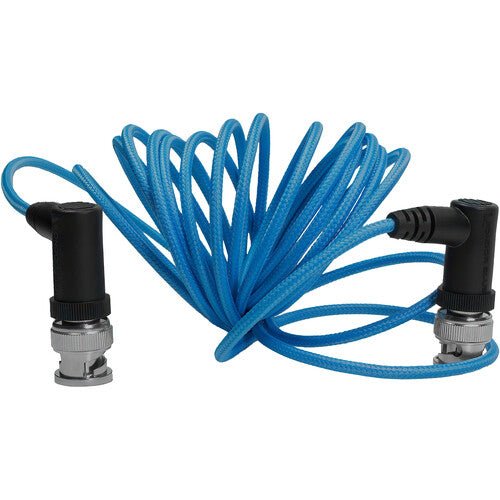 Kondor Blue Ultra Thin 6G SDI Right Angle BNC Cable (10ft) - High-Speed Video Connection for Professional Cameras & Broadcast Equipment