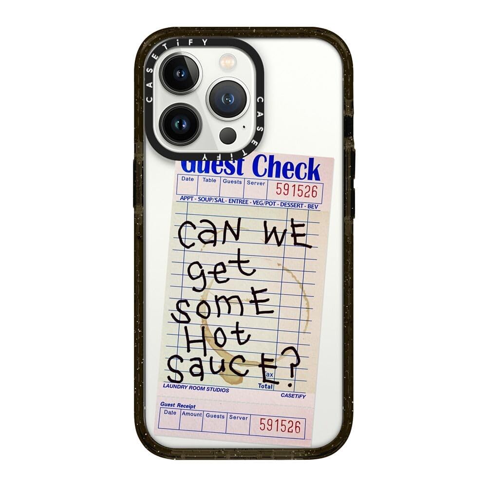 CASETiFY iPhone 13 Pro Case - Shockproof & Impact Resistant Clear Black Protective Cover | Hot Sauce Design | Perfect for Outdoor Activities, Travel & Daily Protection