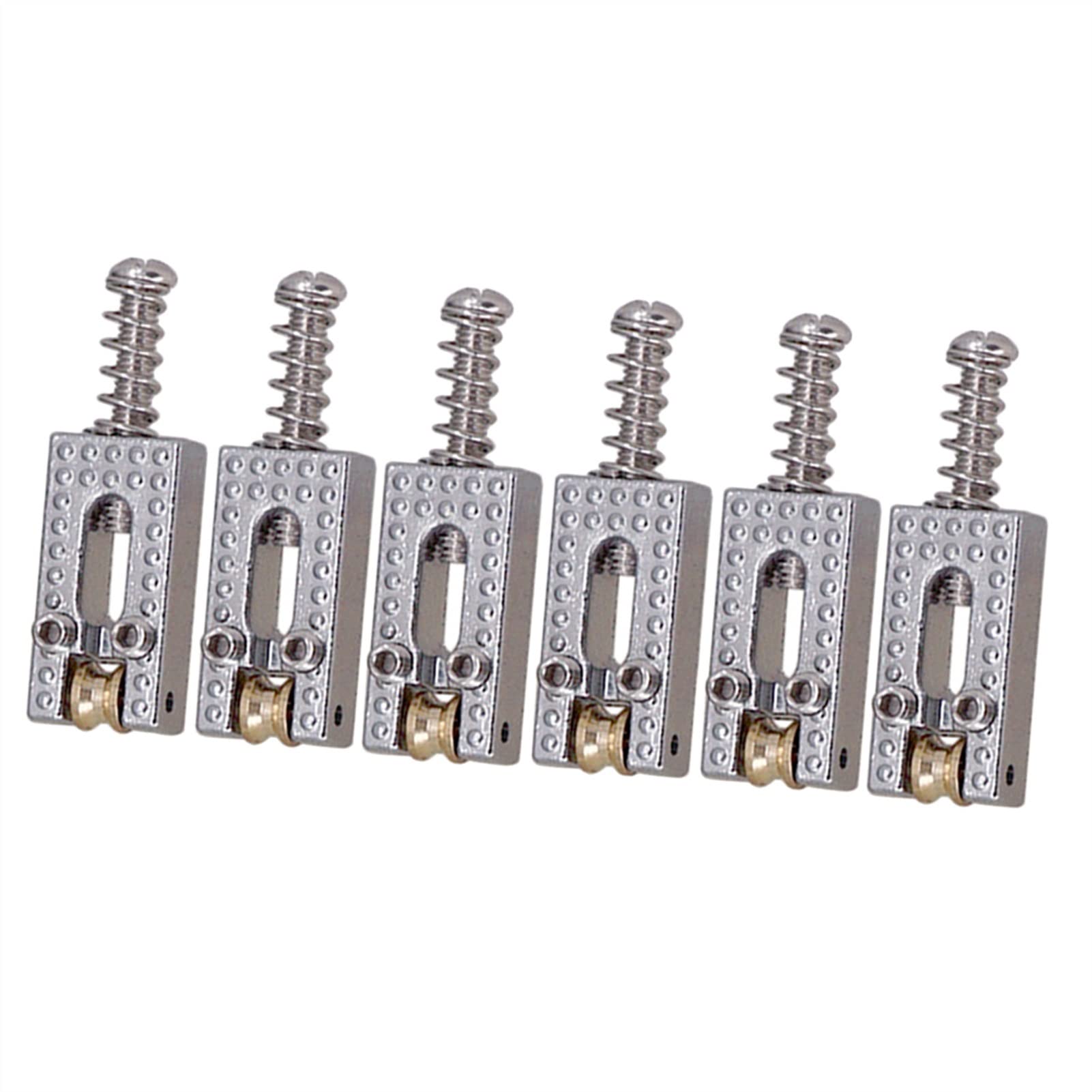 6-Piece Black Electric Guitar Roller String Bridge Saddles - Replacement Parts for Enhanced Tuning Stability & Sustain - Perfect for DIY Guitar Repair & Upgrades