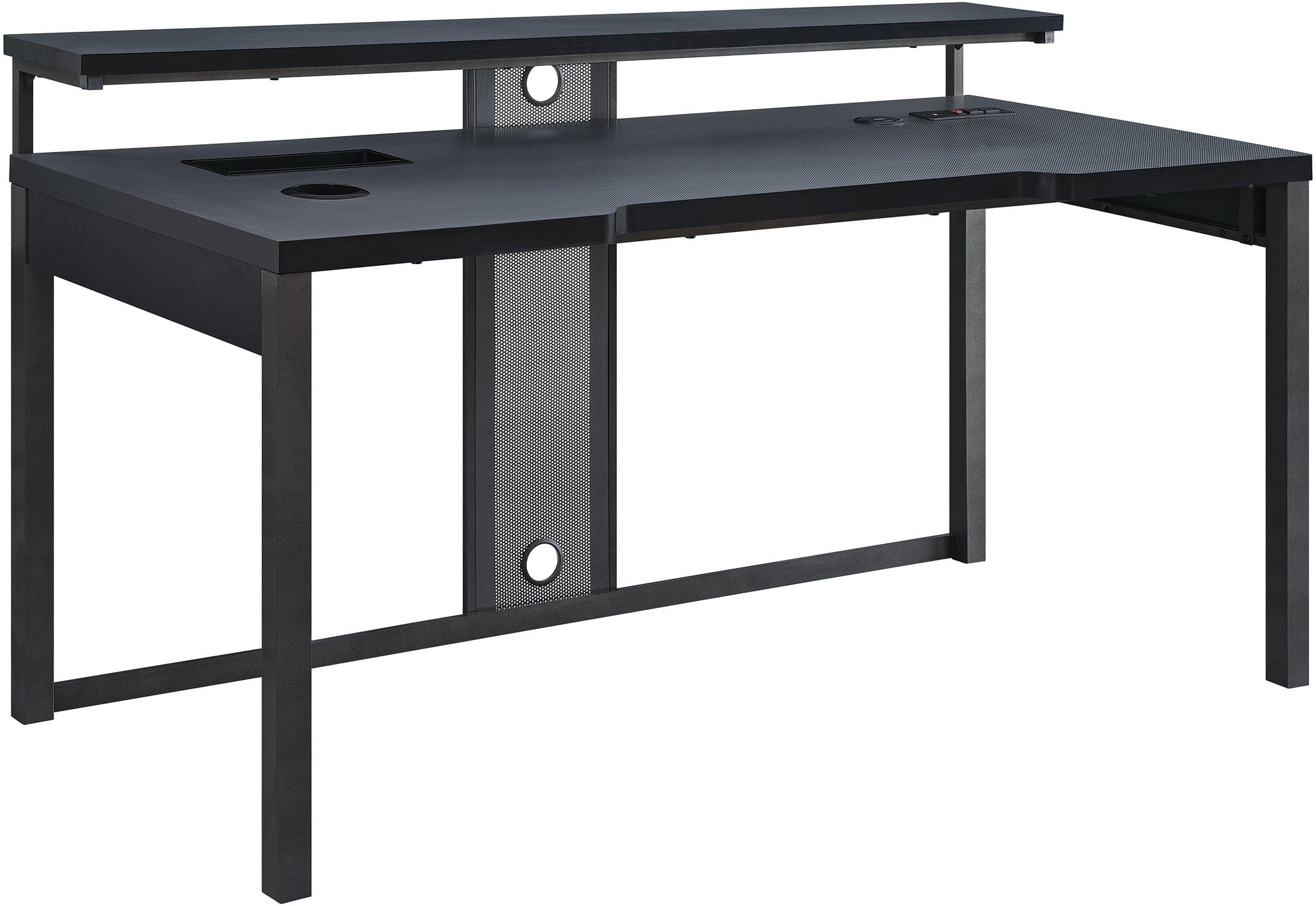 Office Star Adaptor 63 Gaming Desk [ADP6328GD] - Ergonomic Computer Desk for Home Office & Gaming Setup with Cable Management