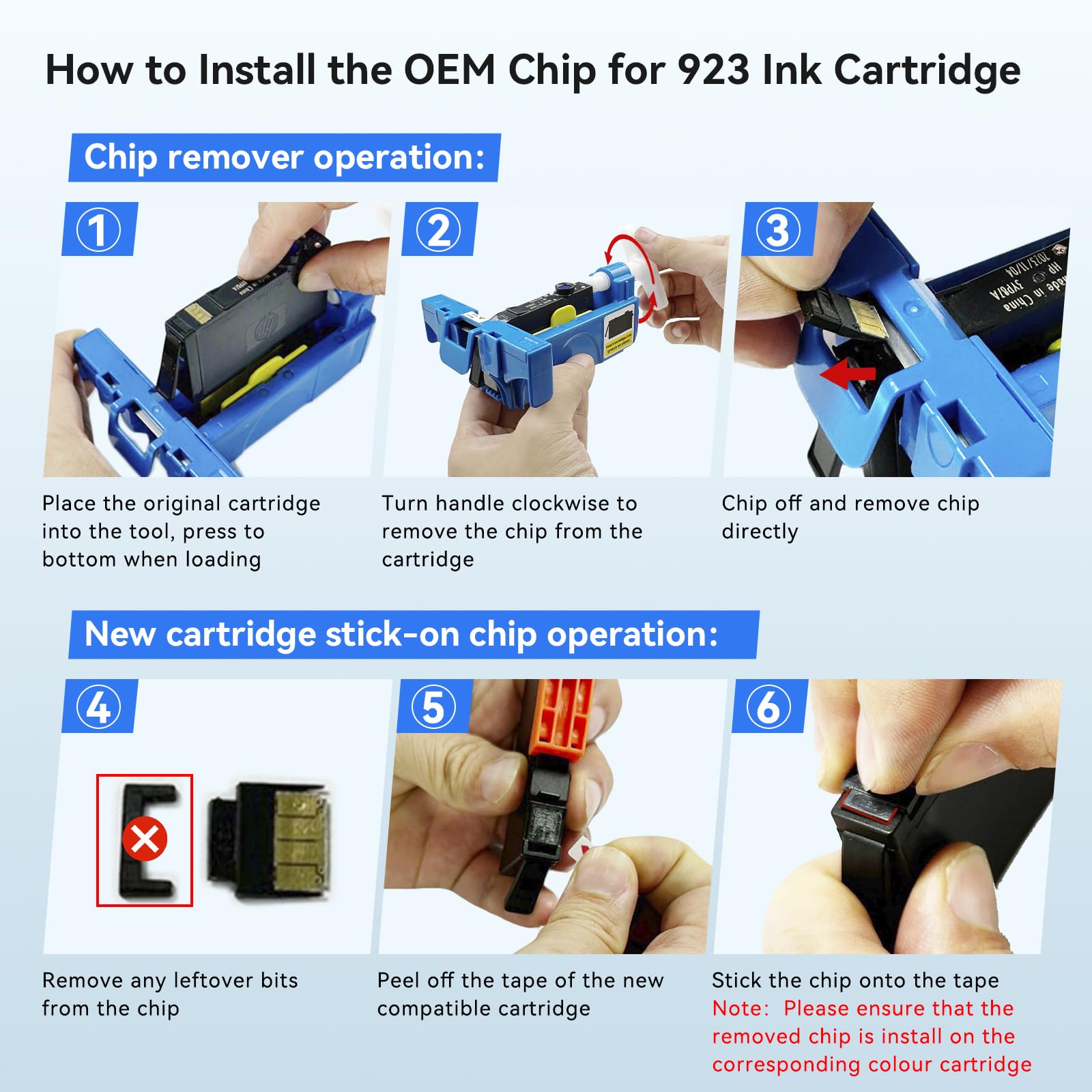 TOKYOINK 923 Ink Cartridges Combo Pack (4 Pack) - Replacement for HP 923 Ink Cartridges - Compatible with OfficeJet 8122e, Pro 8135e, 8138e, 8139e Printers - High-Quality Printer Ink for Home & Office Use