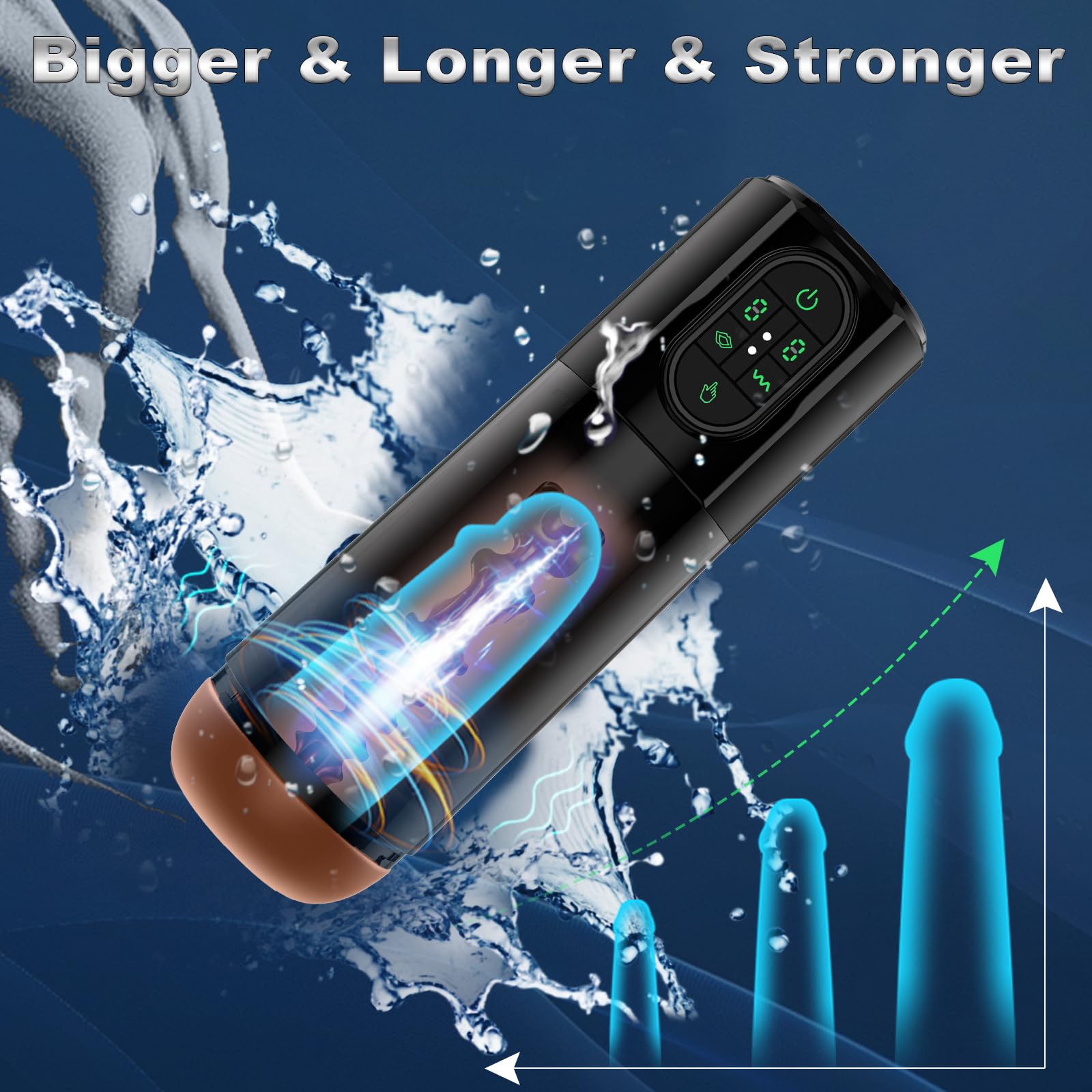 Realistic 3D Vagina Male Masturbator - Hands-Free Male Sex Toy with 10 Suction & Vibration Modes for Men - Perfect for Solo Play, Couples Fun & Discreet Pleasure