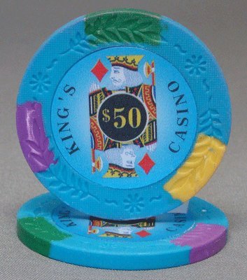 25 Kings Casino 14g Clay Poker Chips Set - Premium Quality Poker Chips for Texas Hold'em, Blackjack & Casino Night Games - Perfect for Home Poker Tournaments & Game Nights