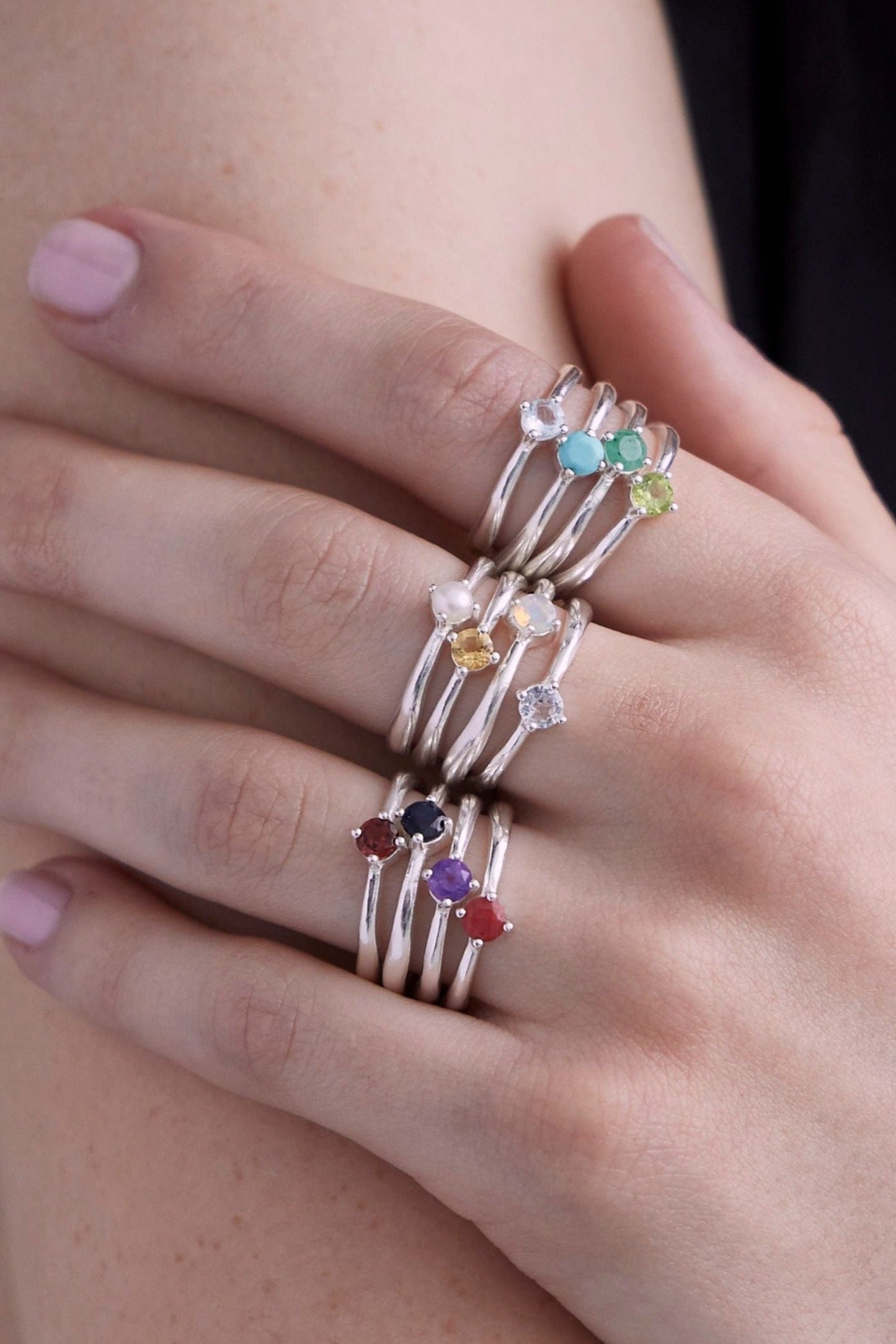 September Sapphire Silver Birthstone Ring - Elegant Jewelry for Birthdays, Anniversaries & Special Occasions