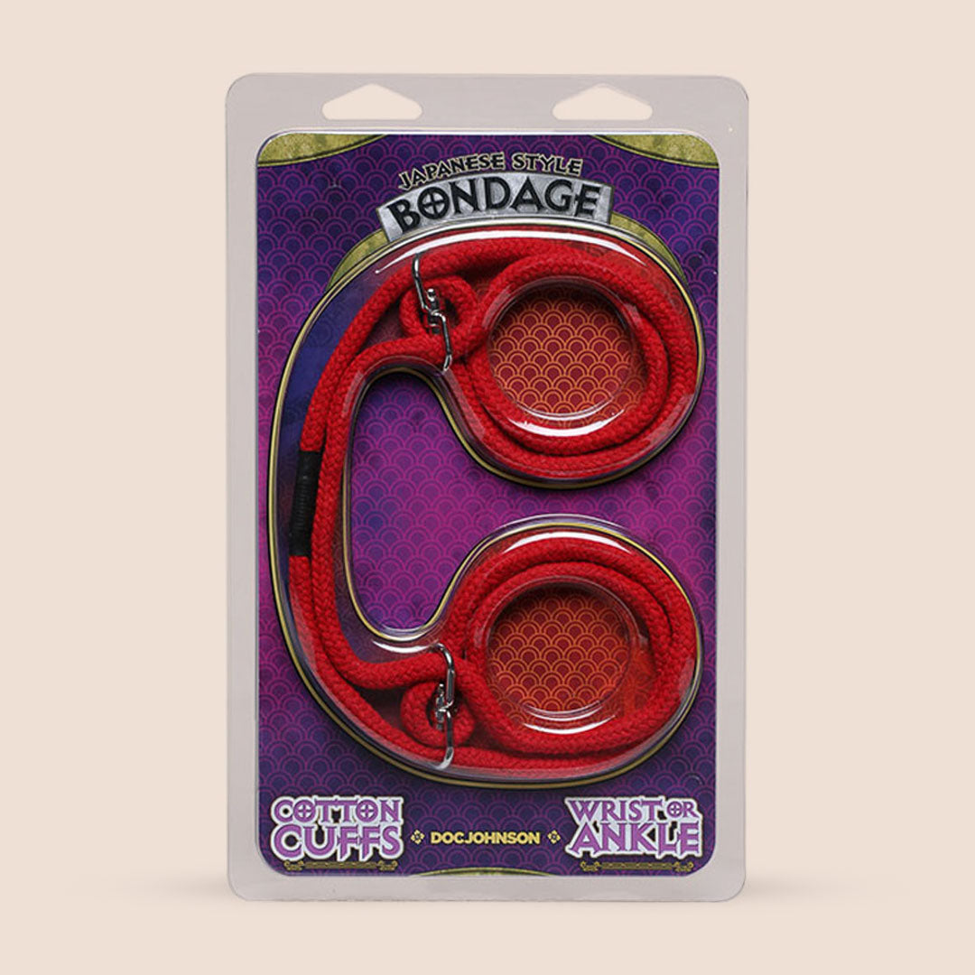 Doc Johnson Japanese Style Bondage Rope - Soft Cotton Restraints for Wrists & Ankles | Perfect for BDSM, Shibari & Sensual Play