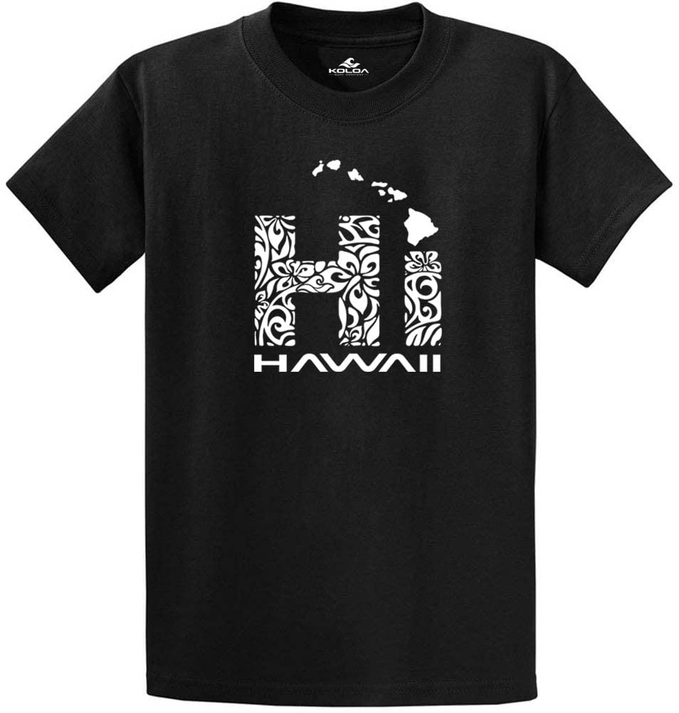 Authentic Hawaiian Tribal Surf Shirt - Joe's USA Koloa Surf Hawaiian Islands Design for Men (Regular, Big & Tall Sizes) | Beach Vacation, Luau Party & Summer Casual Wear
