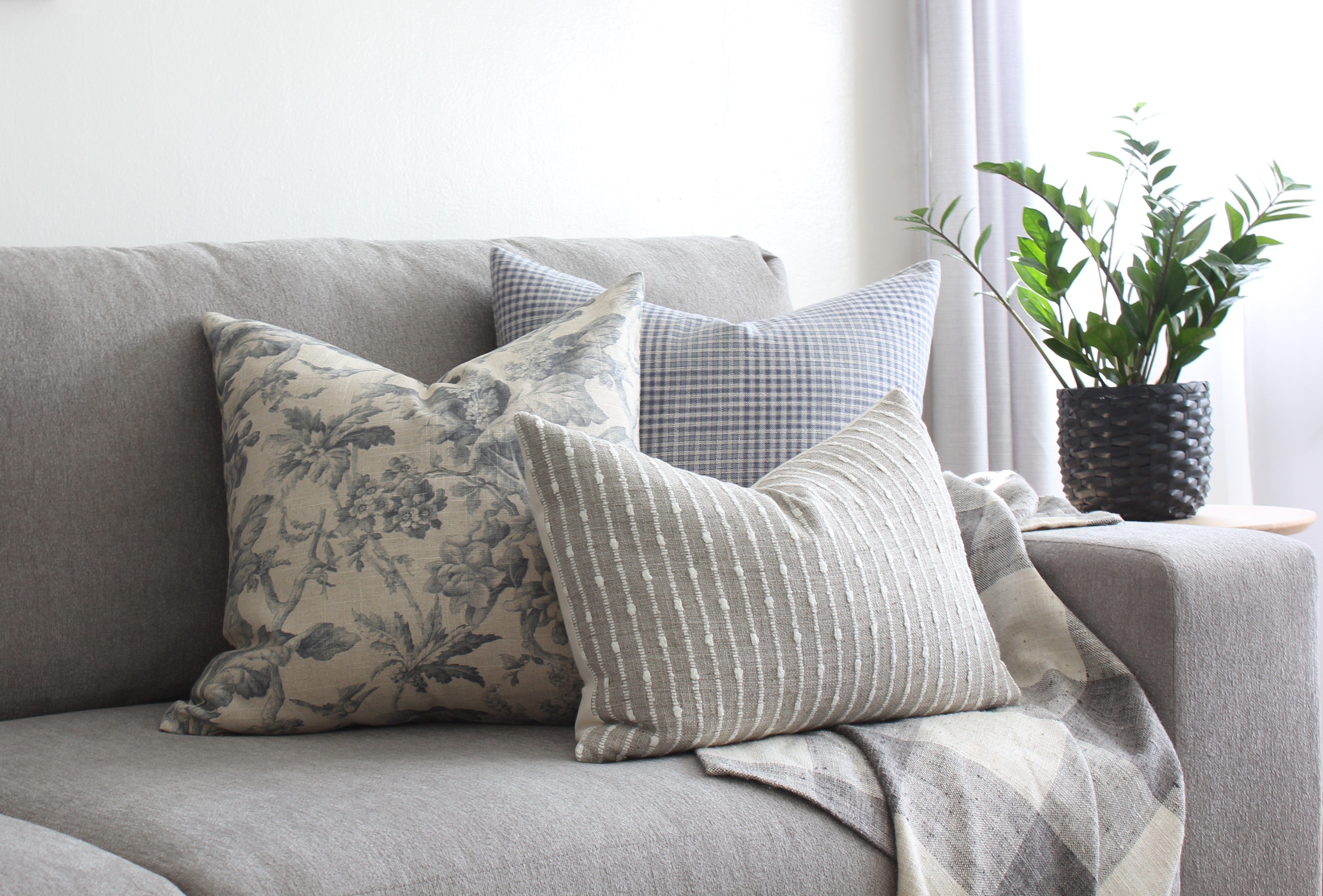 Premium Perin Pillow Cover - Soft & Breathable Cotton Linen Blend - Decorative Cushion Case for Sofa, Bed, Living Room - Home Decor Accessory for Comfort & Style