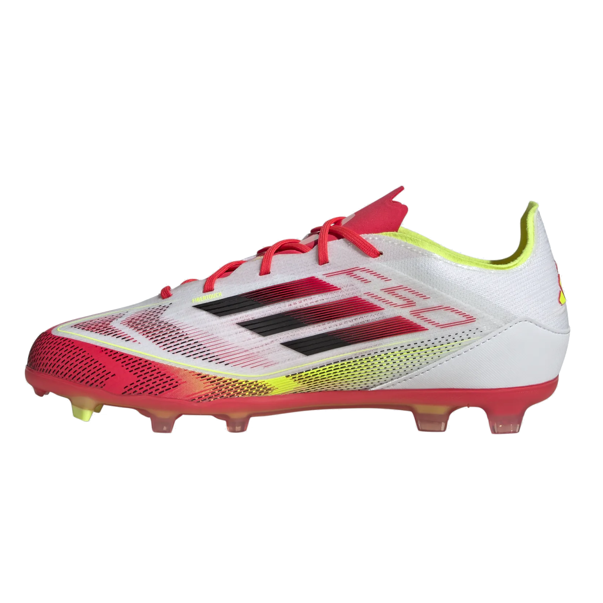 adidas Jr. F50 Elite FG Soccer Cleats for Boys - White/Black/Yellow Football Shoes - Lightweight Performance Cleats for Youth Soccer Players on Firm Ground Surfaces