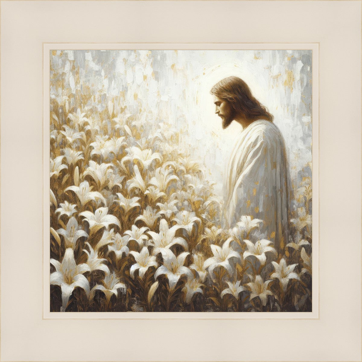 Consider The Lilies - Inspirational Christian Wall Art Decor for Home & Office | Perfect for Living Room, Bedroom, Church & Gift Giving