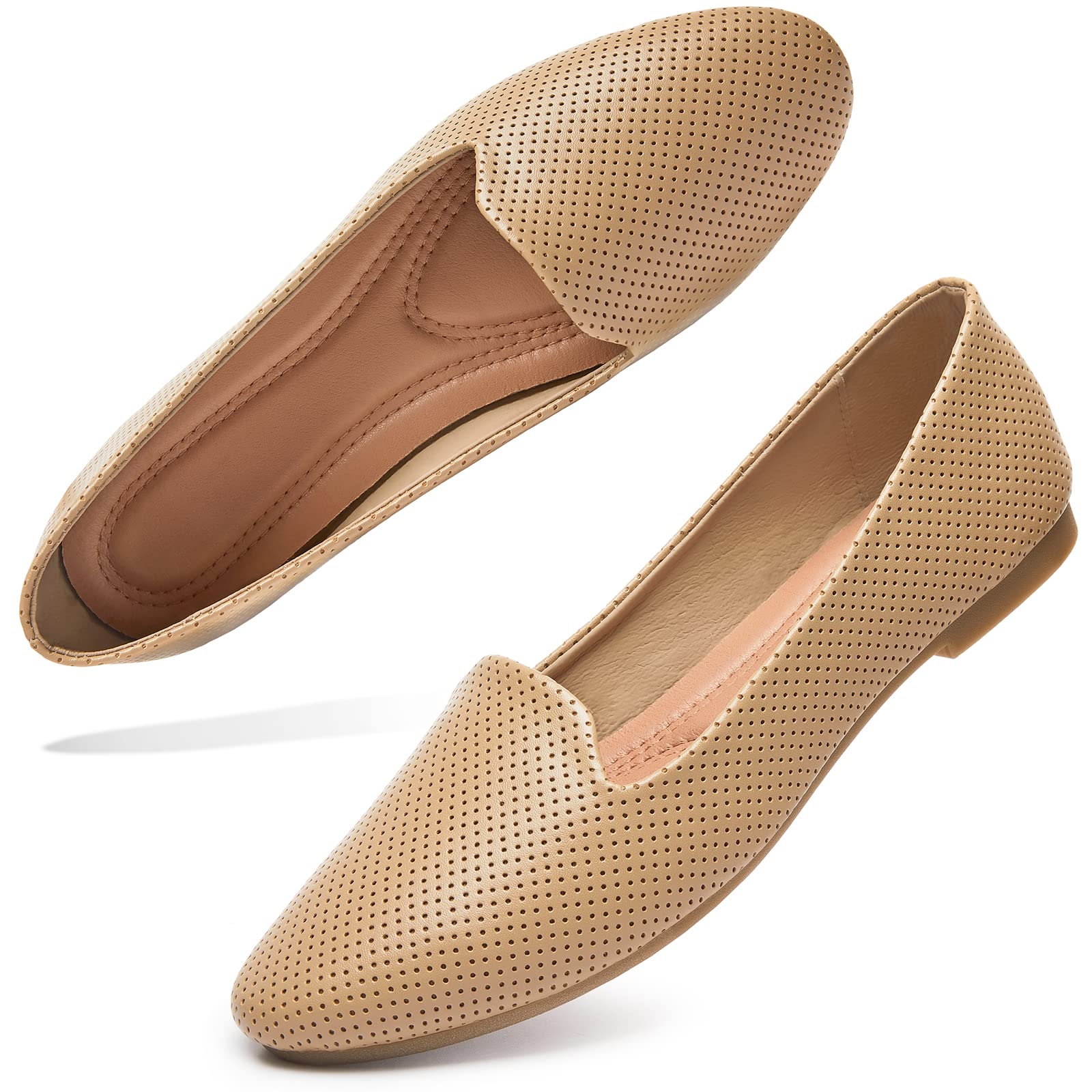 Hash Bubbie Women's Ballet Black Flats - Comfortable Slip-On Casual Dress Shoes for Work, Office & Everyday Wear