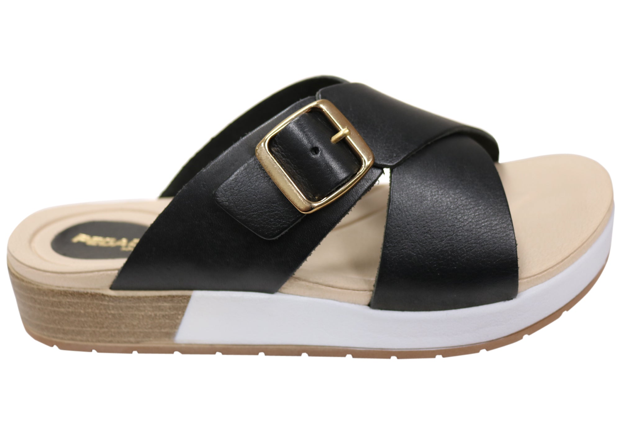 Gianna Women's Comfort Leather Slide Sandals - Handmade in Brazil - Perfect for Beach, Pool, and Casual Summer Wear