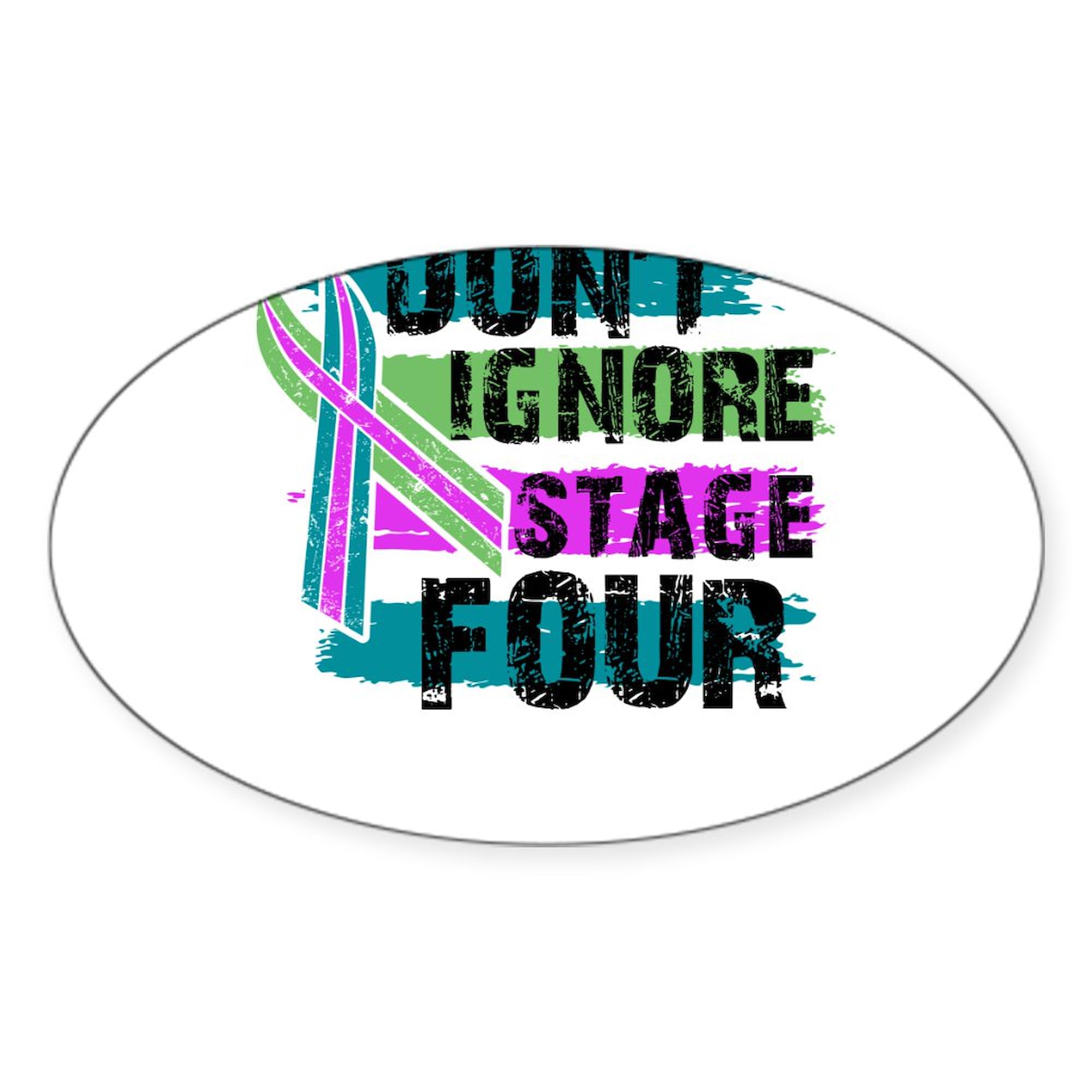 Metastatic Breast Cancer Awareness Sticker - Oval Car Bumper Decal for Support & Awareness | Perfect for Cars, Laptops, Water Bottles & Windows