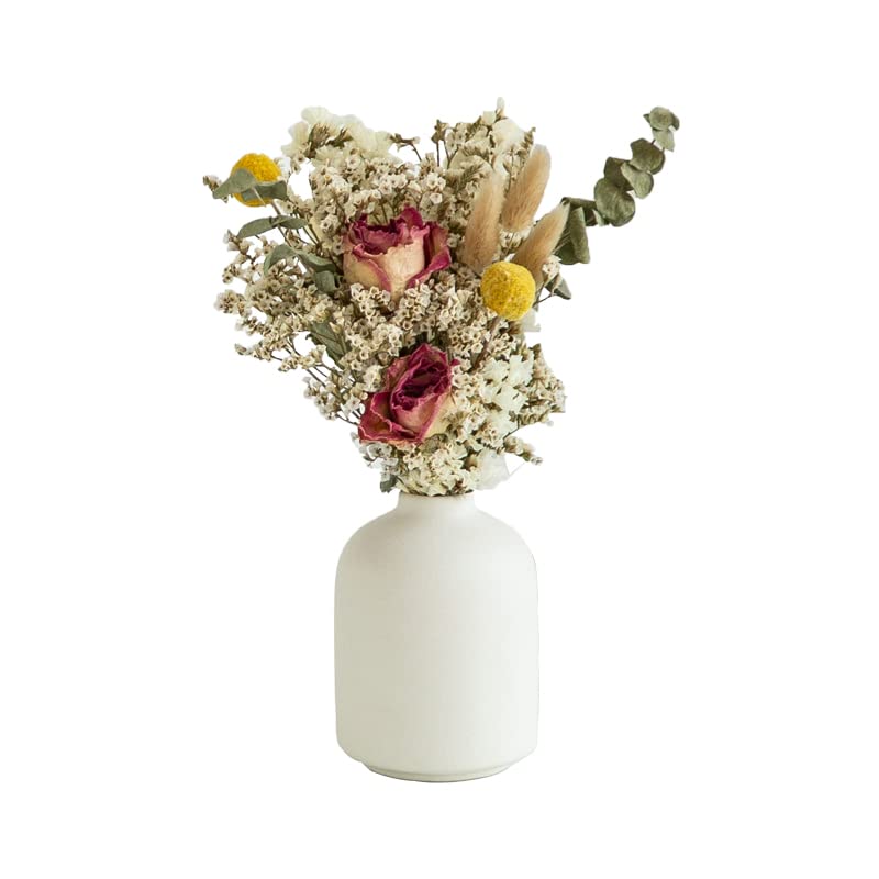 Premium Ceramic Vase for Home Decor - Handcrafted Dried Flower Vase for Living Room, Wedding Centerpiece & Photo Shoot Props - Elegant Off White Decorative Vase - Perfect Housewarming Gift & Floral Arrangement Display