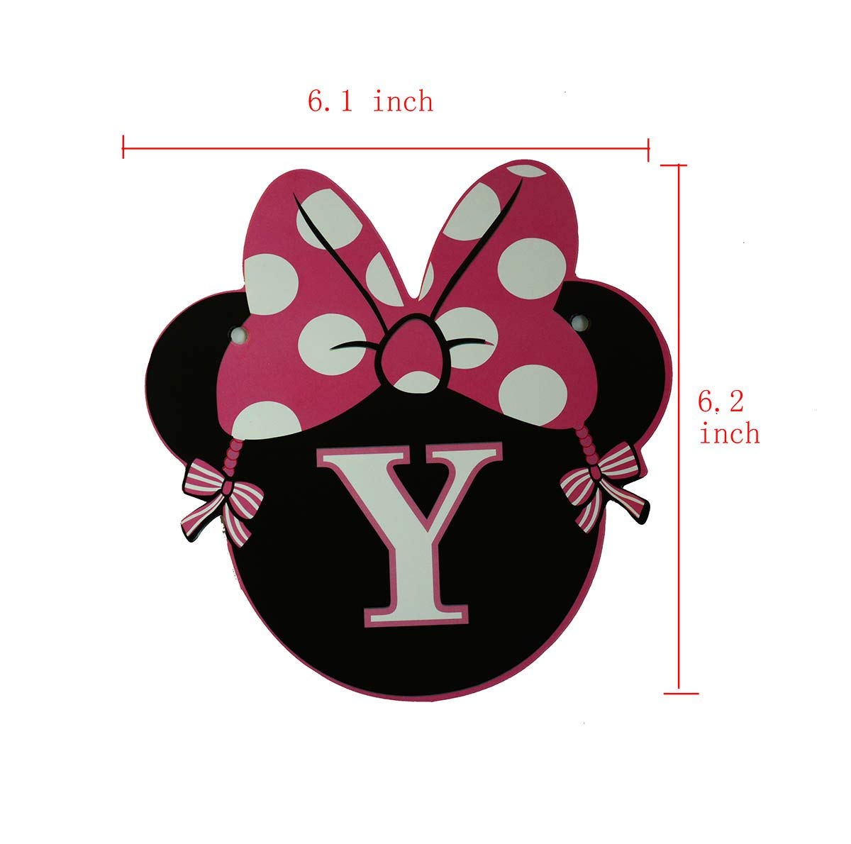 Disney Mickey Mouse Ears Happy Birthday Banner - Minnie Mouse Style Party Decorations, Baby Shower & Girls Birthday Party Supplies - Perfect for Birthday Celebrations, Baby Showers & Themed Parties
