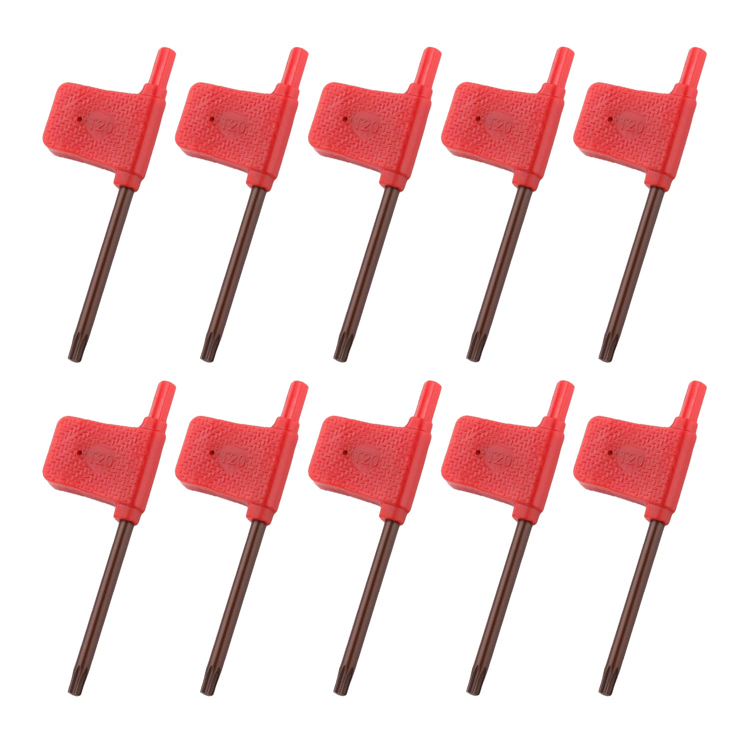 Bettomshin T20 Torx Screwdriver Set - 10PCS S2 Steel Star Bit Screwdriver with Flag Handle for Electronics, Automotive & DIY Projects