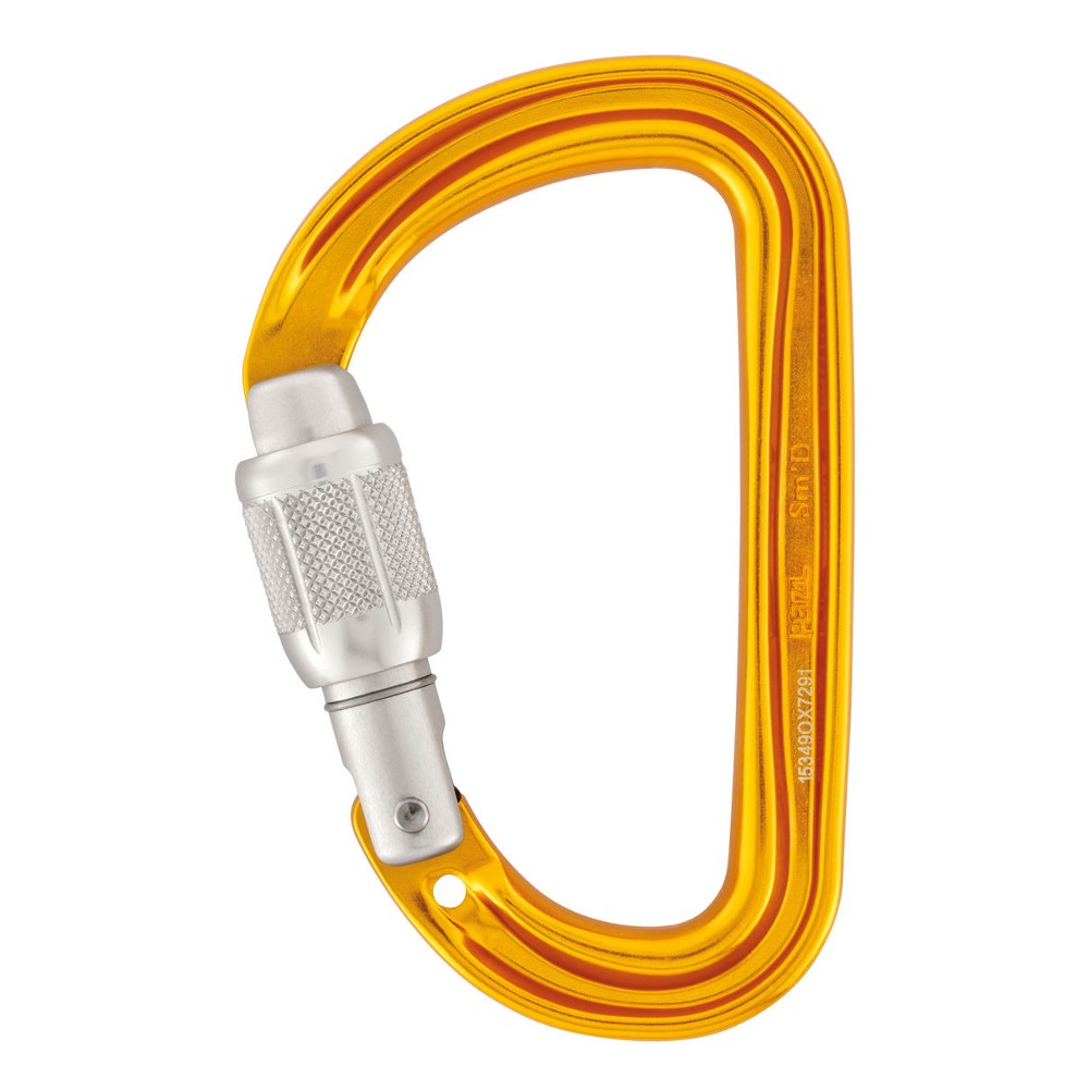 Petzl Sm'D Twist Lock Carabiner - Lightweight Climbing Carabiner with Secure Locking for Rock Climbing, Hiking & Outdoor Adventures