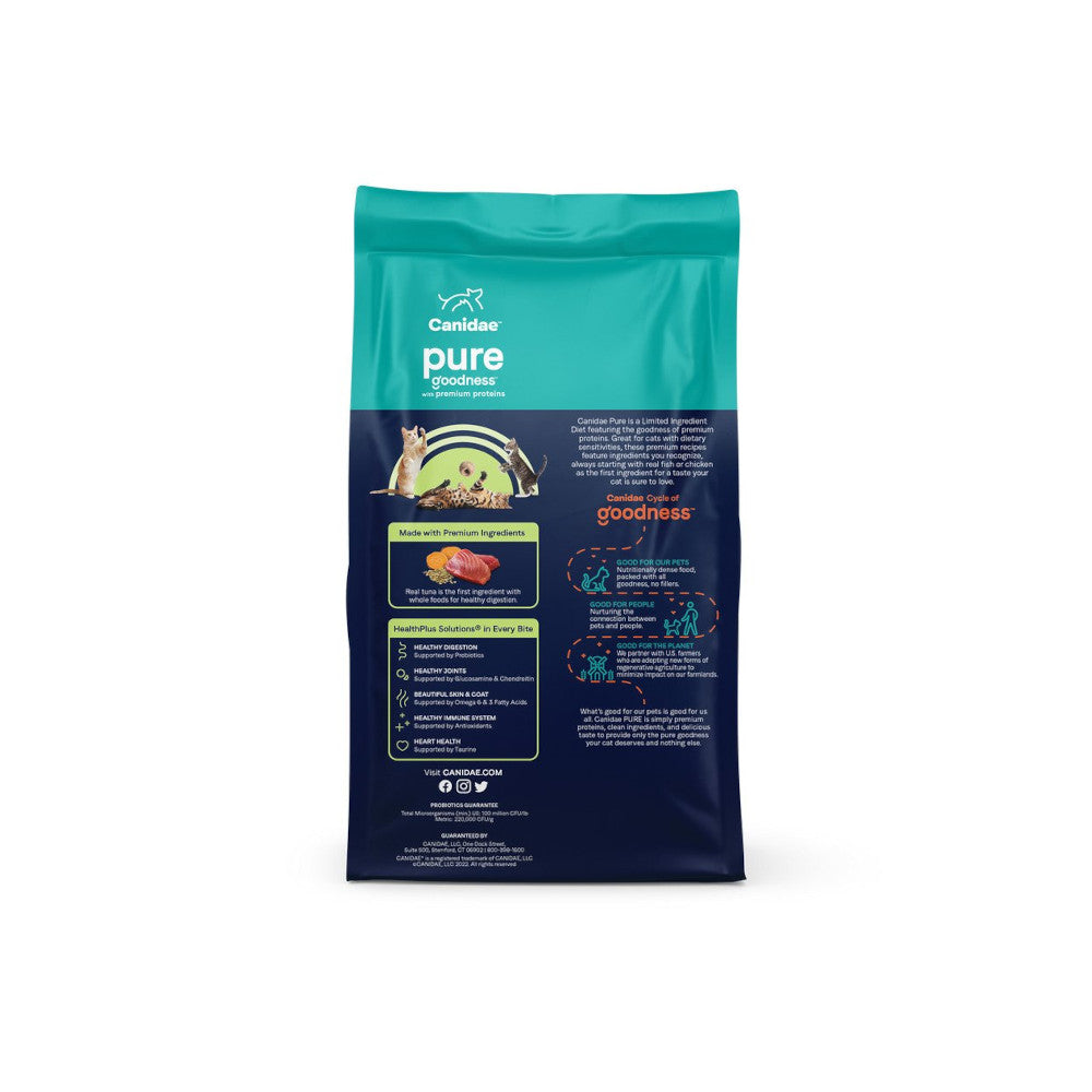 PURE Grain Free Indoor Cat Dry Food with Tuna - High Protein, Natural Ingredients for Adult Cats - Perfect for Indoor Cats with Sensitive Stomachs & Weight Management
