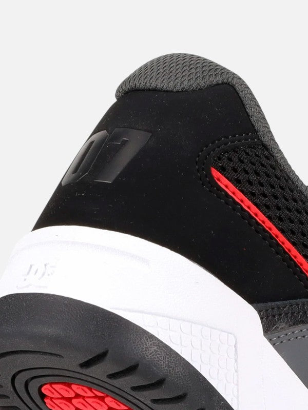 DC Construct Black Red Skate Shoes - High-Performance Men's Sneakers for Skateboarding & Casual Wear