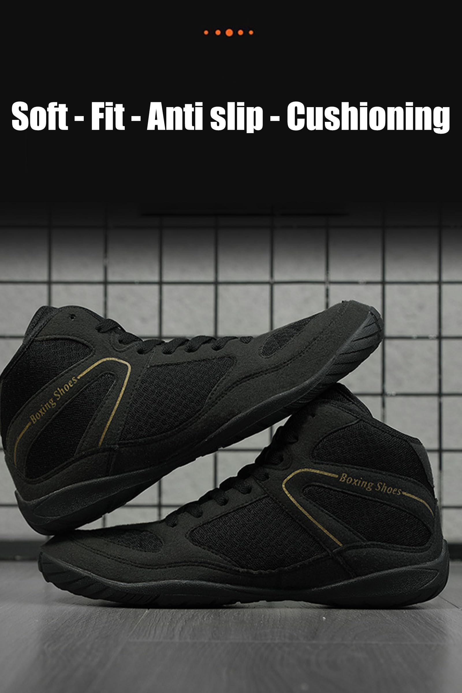 Kervaky Men's Wrestling & Boxing Shoes - Professional Lightweight Breathable Training Shoes for Weightlifting, Fitness & MMA - Perfect for Gym, CrossFit & Martial Arts