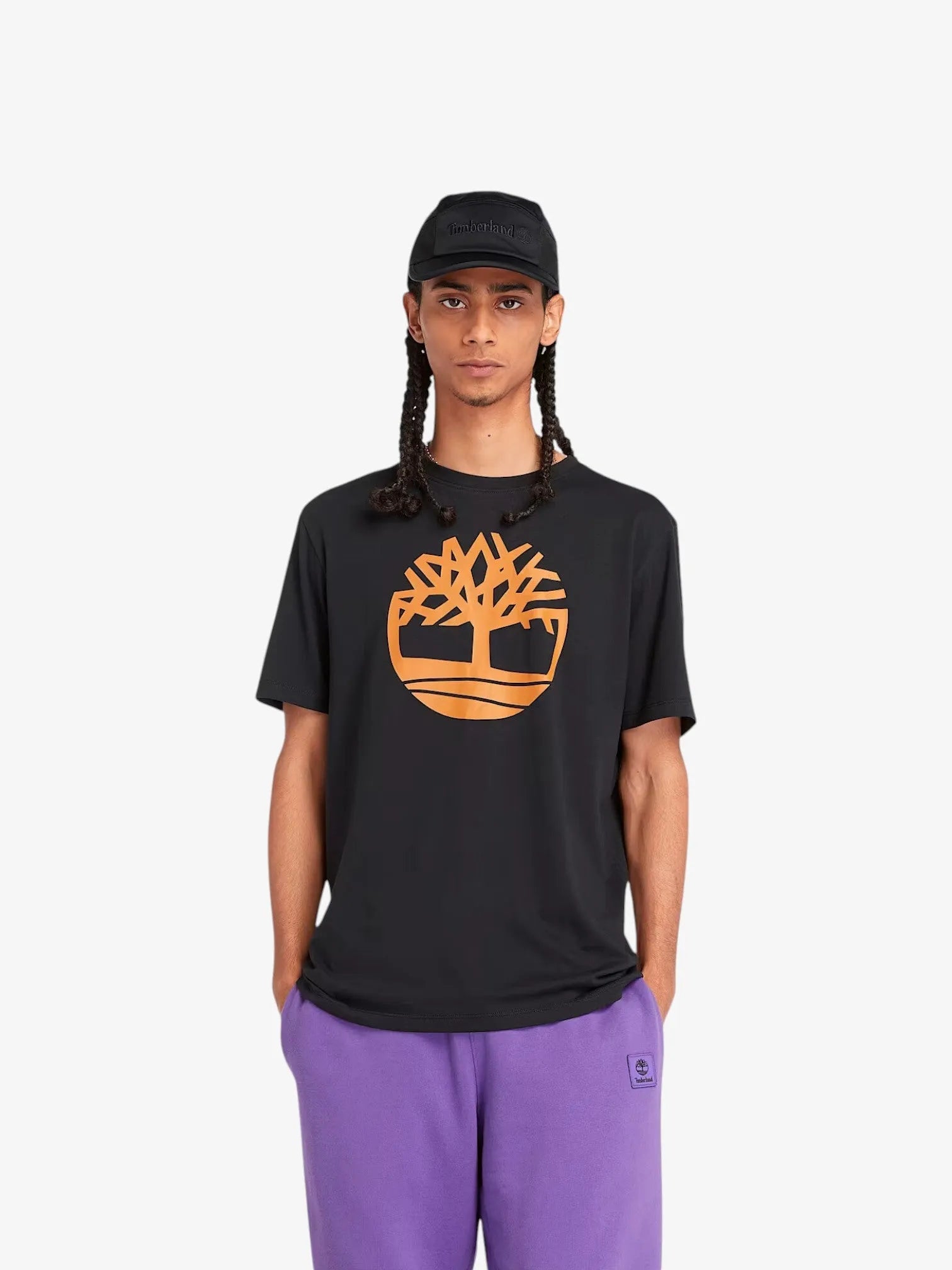 Timberland Kennebec River Graphic T-Shirt for Men - Black Cotton Tee with Tree Logo | Casual Wear, Outdoor Activities & Street Style