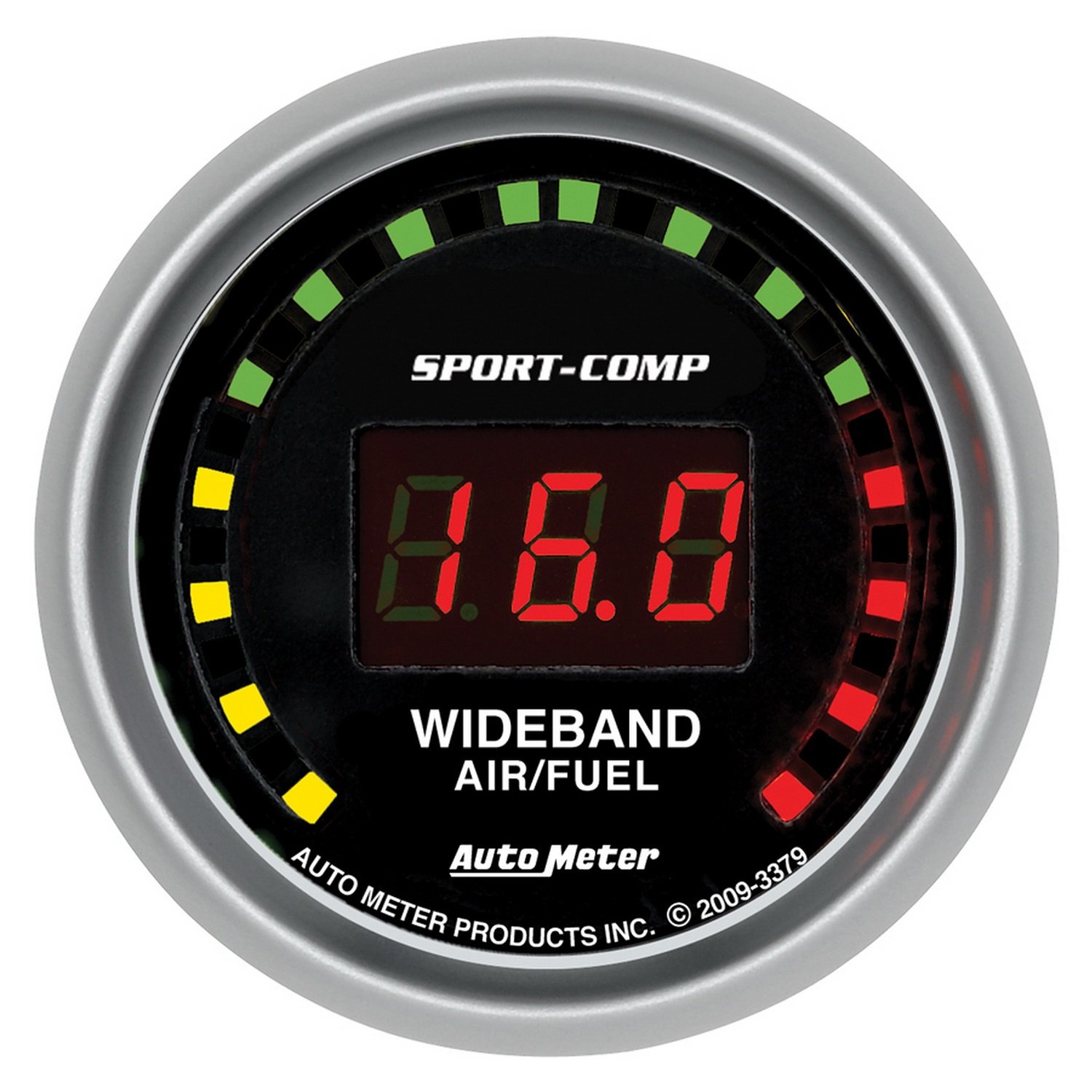 Auto Meter 3579 Sport-Comp Wide Band Air Fuel Ratio Gauge Kit - High Performance Air/Fuel Monitoring for Racing, Tuning & Engine Diagnostics