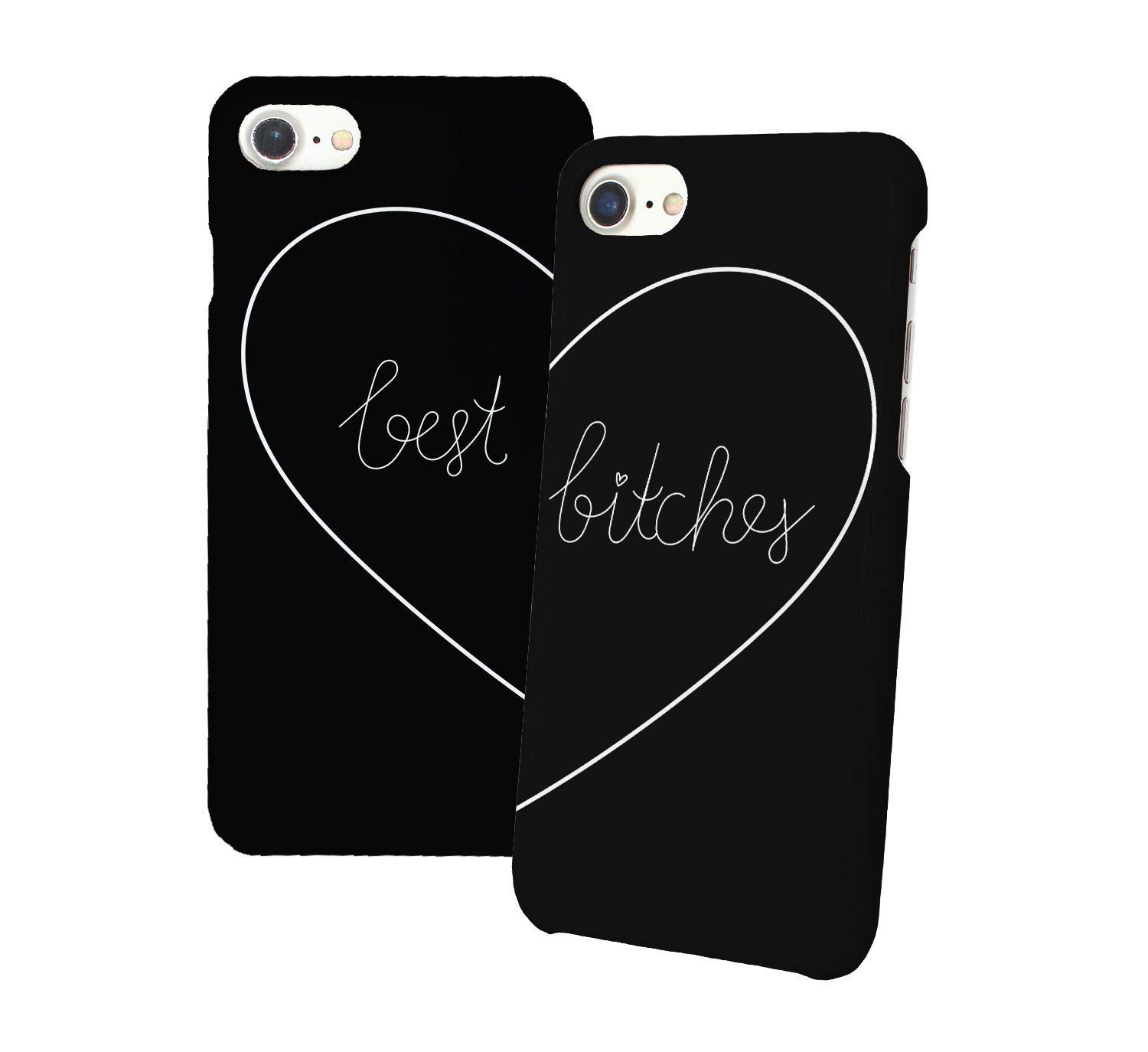Best Friends Black Phone Case Cover - Matching Couple BFF Bae Cases for Samsung Galaxy S10 - Perfect Gift for Couples & Besties - Durable Protection for Everyday Use
