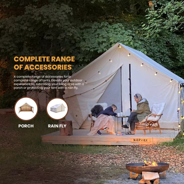 16'x24' Alpha Wall Tent - Durable Waterproof Canvas Camping Tent for Outdoor Adventures, Hunting, and Family Camping Trips