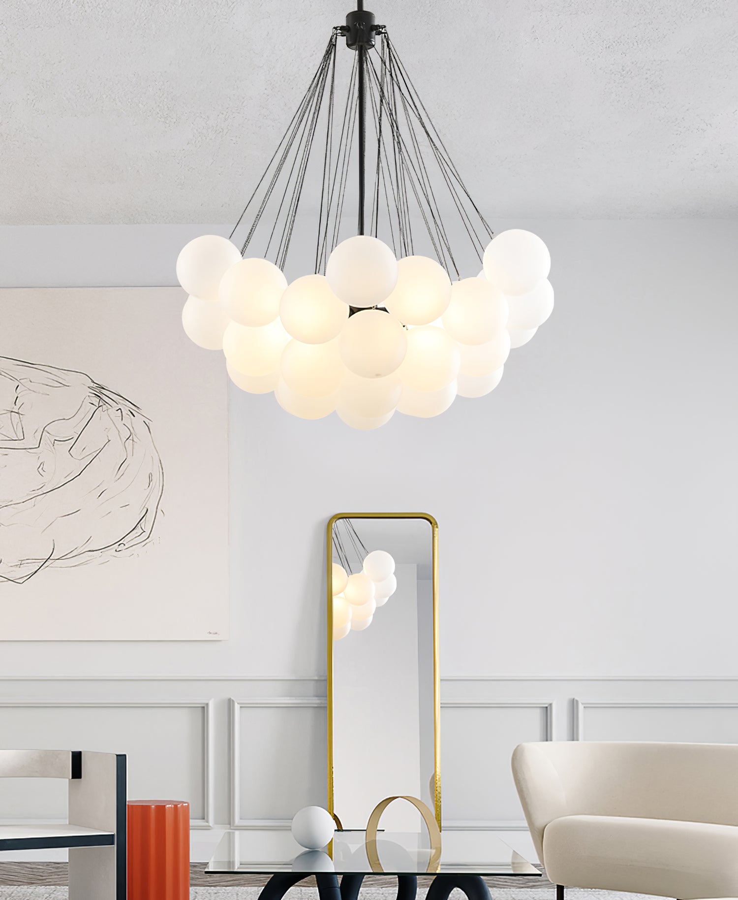 Elegant Cloud Chandelier Lighting Fixture - Modern Ceiling Light for Living Room, Bedroom & Dining Room Decor