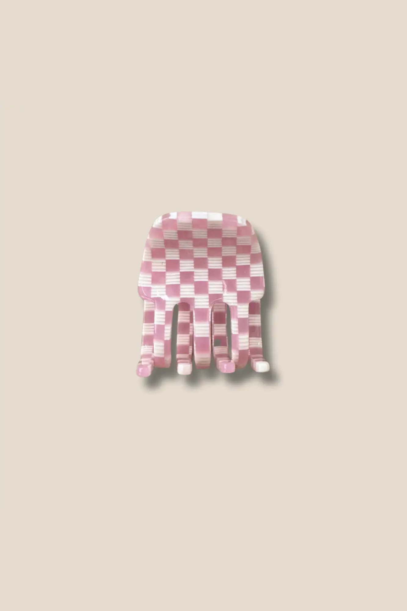 Mini Checkered Hair Claw Clip - Purple Lilac Hair Accessory for Women & Girls | Perfect for Ponytails, Buns & Everyday Hairstyles