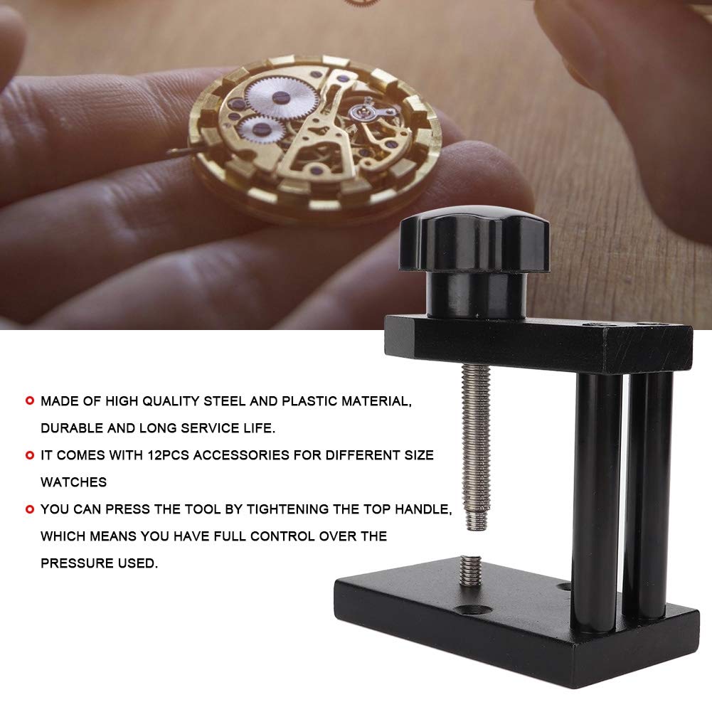 Professional High Accuracy Spiral Watch Back Case Press Tool - Watch Repair Kit for Battery Replacement & Maintenance - Perfect for Watchmakers, Jewelers & DIY Enthusiasts