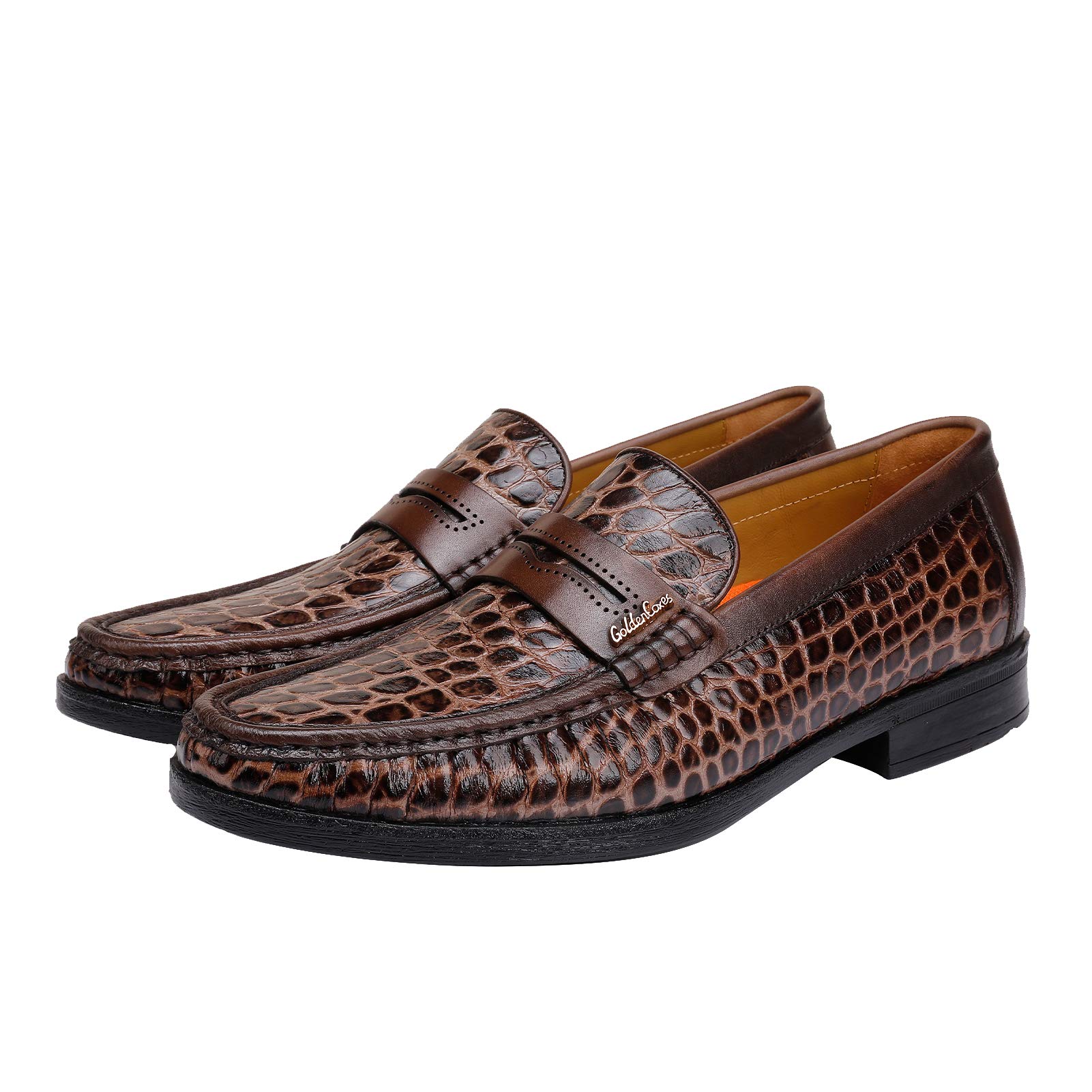 Men's Genuine Leather Slip-On Loafers - Comfortable Casual Driving Moccasins & Breathable Dress Shoes for Work, Travel & Everyday Wear