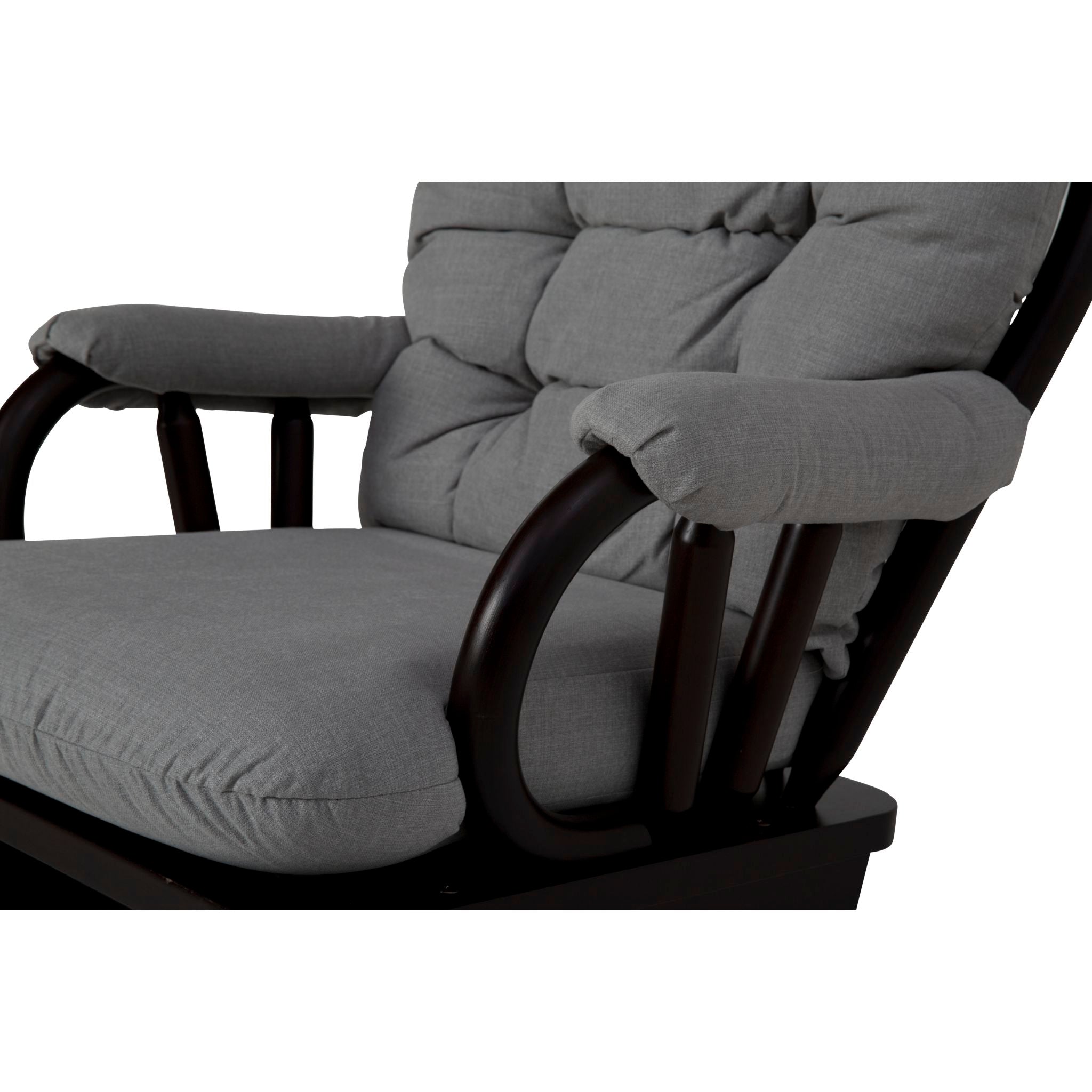 Bedazzle Glider Chair - Soft Grey Rocking Recliner for Nursery, Living Room & Relaxation | Comfortable Modern Rocking Chair with Smooth Gliding Motion