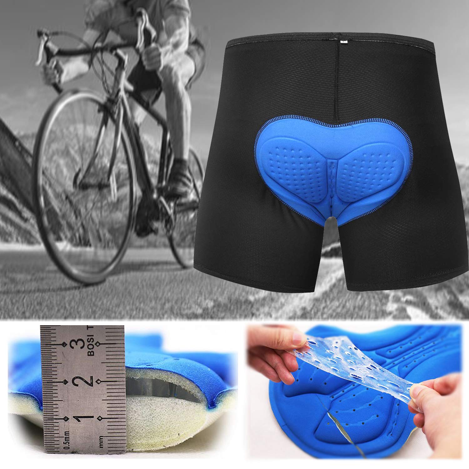 **Ally Men's Mountain Bike Shorts - 4D Padded Loose-Fit Cycling Shorts for Biking & MTB - Lightweight Breathable Baggy Bike Shorts for Trail Riding & Commuting**