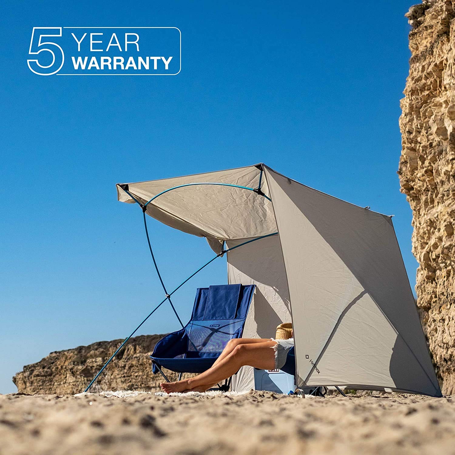 Helinox Royal Box Portable Sun Shade & Beach Shelter with Sand Case - Lightweight Outdoor Canopy for Camping, Picnics, Beach Trips & Backpacking Adventures
