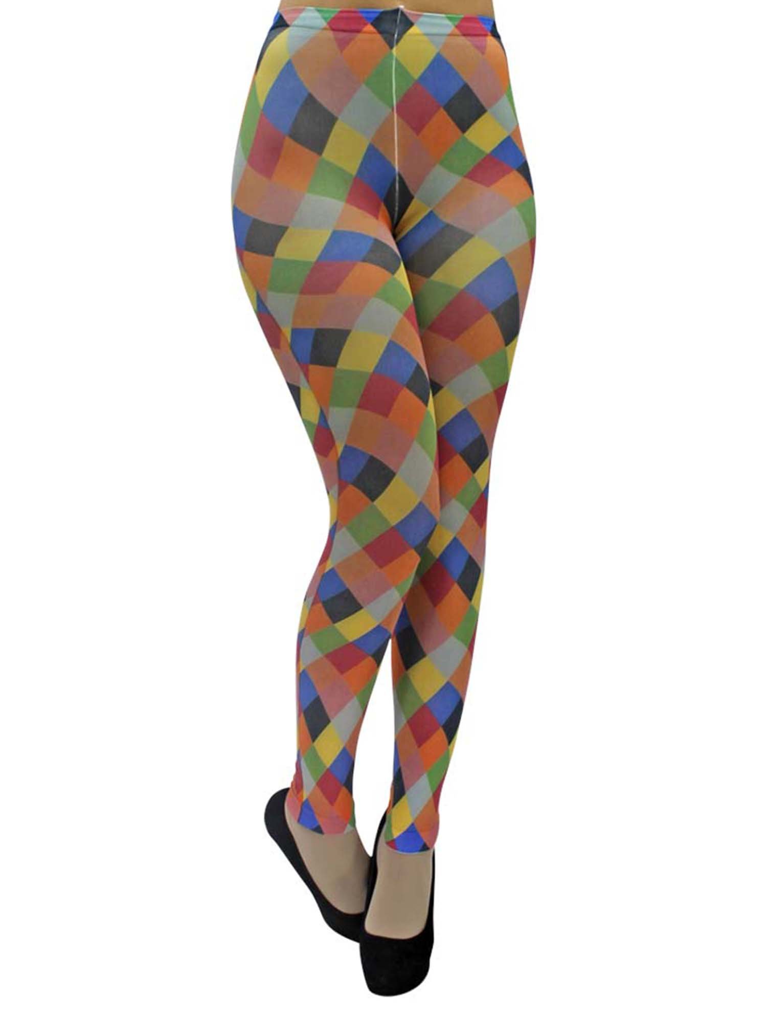 Printed Tights for Women - Footless Patterned Leggings, High Waist Colorful Tights | Yoga, Workout, Dance & Casual Wear