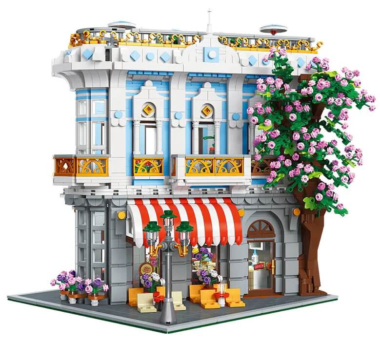 JIE STAR 89109 Sakura Restaurant Building Blocks Set - Japanese Themed Modular Toy for Kids & Adults - Perfect for Home Decoration, Gift Giving & Creative Play
