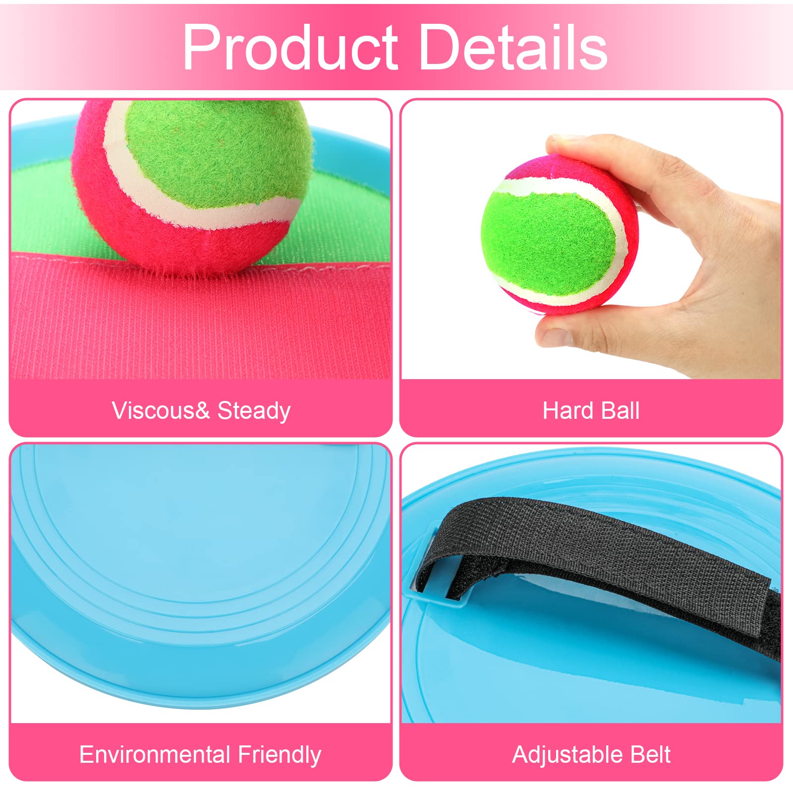 Toss and Catch Ball Game Set for Kids Ages 4-8 | Outdoor & Beach Games Toys | Playground Balls & Summer Fun Activities | Perfect Christmas & Birthday Gifts for Kids | Ideal for Backyard, Park, and Beach Play