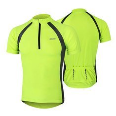Breathable Quick-Dry Cycling Shirt - Short Sleeve Moisture-Wicking Bicycle Jersey for Men & Women | Summer Sports Apparel in S Green | Perfect for Road Biking, Commuting & Outdoor Workouts