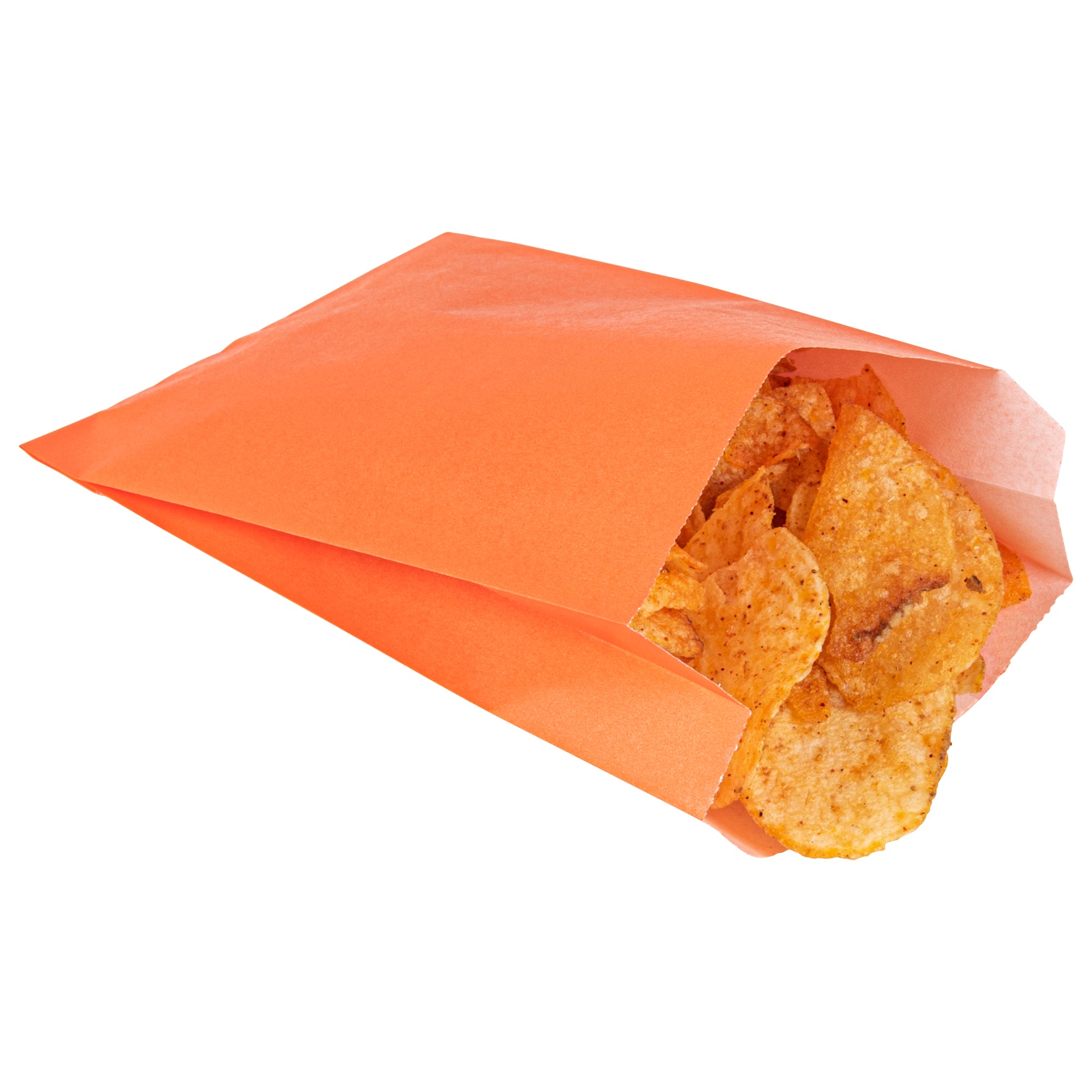 Orange French Fry Bags - 4.25