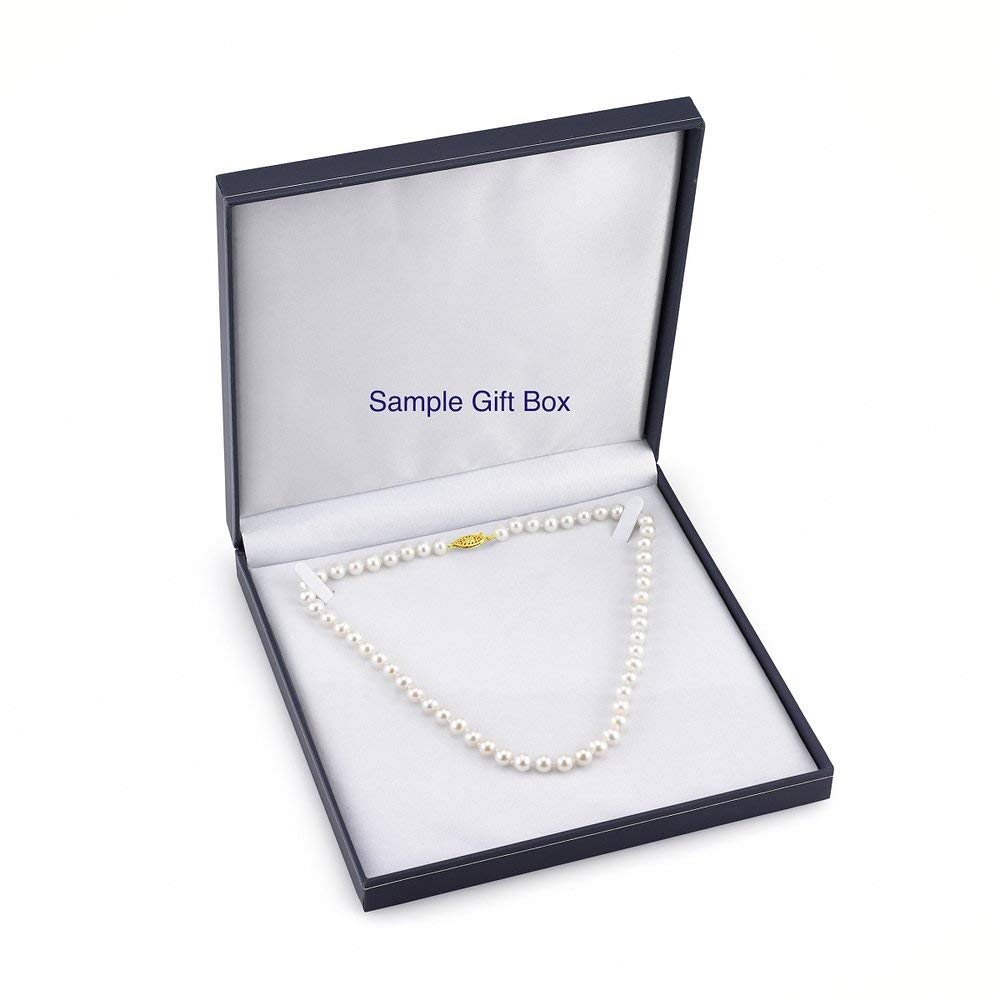 14K Gold Japanese Akoya Pearl Necklace - Hanadama Quality for Women