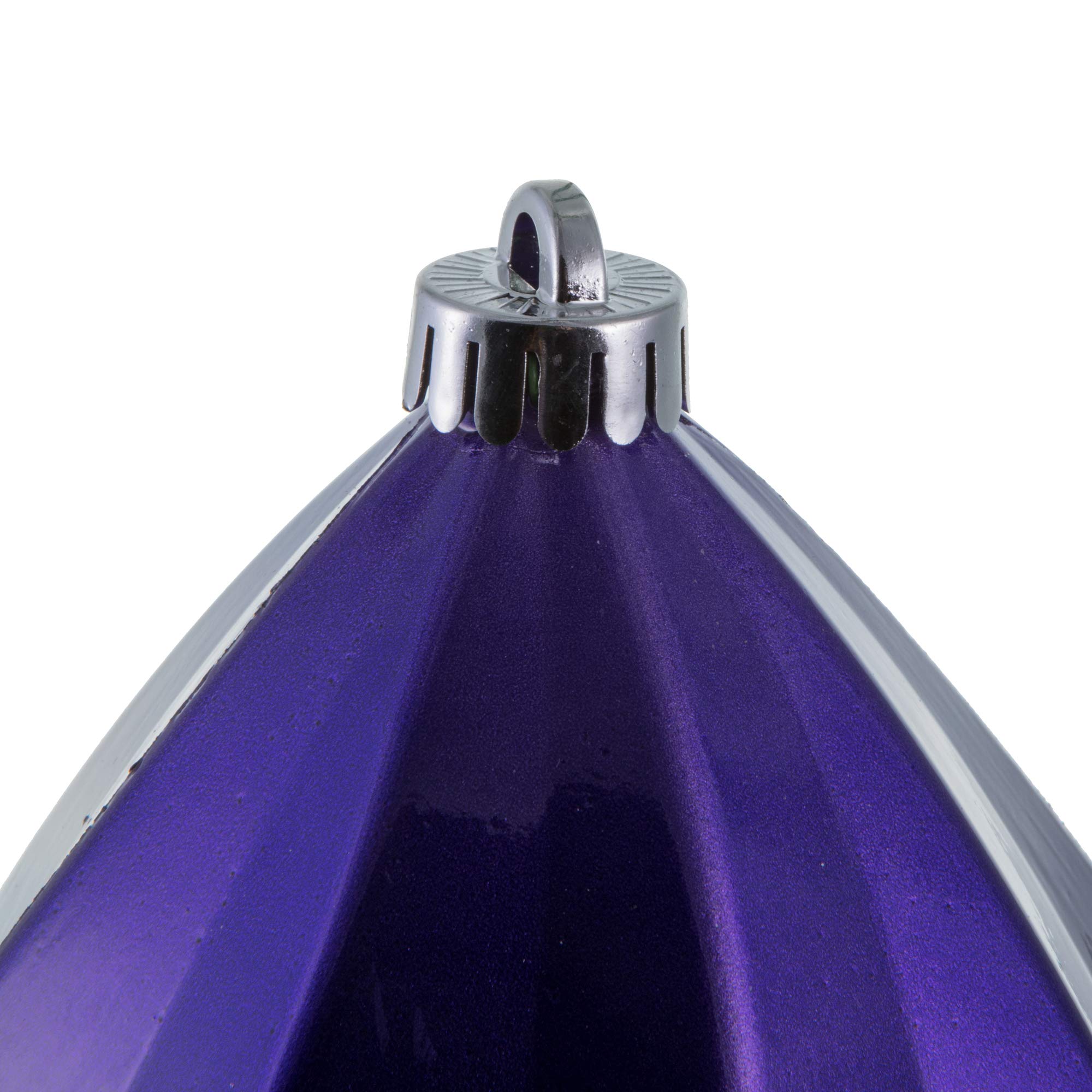 Vickerman 12 Inch Purple UV Candy Swirl Drop Christmas Tree Ornament - Shatterproof Holiday Decor for Indoor Outdoor Xmas Decorating, Party, Gift Giving