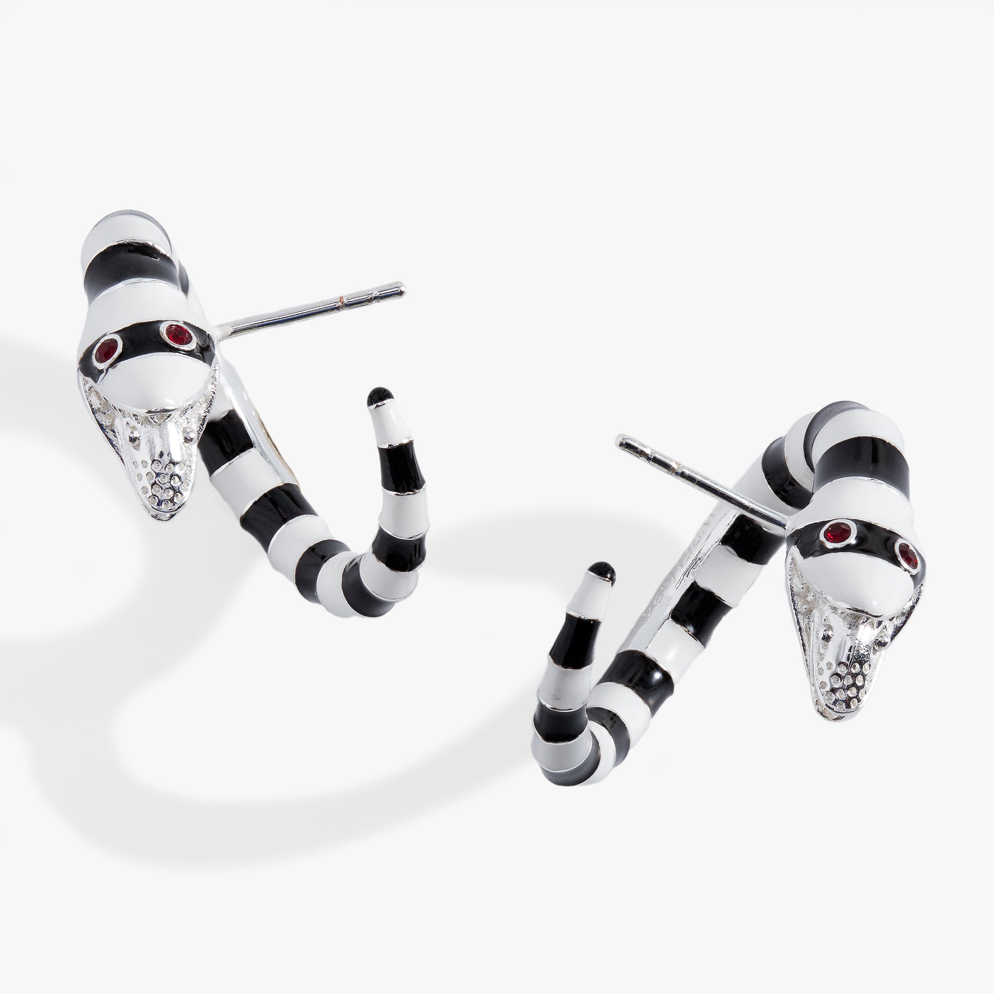 Beetlejuice® Gothic Hoop Earrings for Women - Punk Rock Jewelry for Halloween, Cosplay & Alternative Fashion