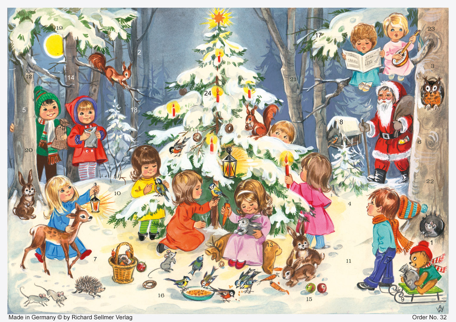 Traditional German Advent Calendar - Medium Size with Old World Villages & Nature Scenes | Perfect for Christmas Countdown, Holiday Decor & Gift Giving