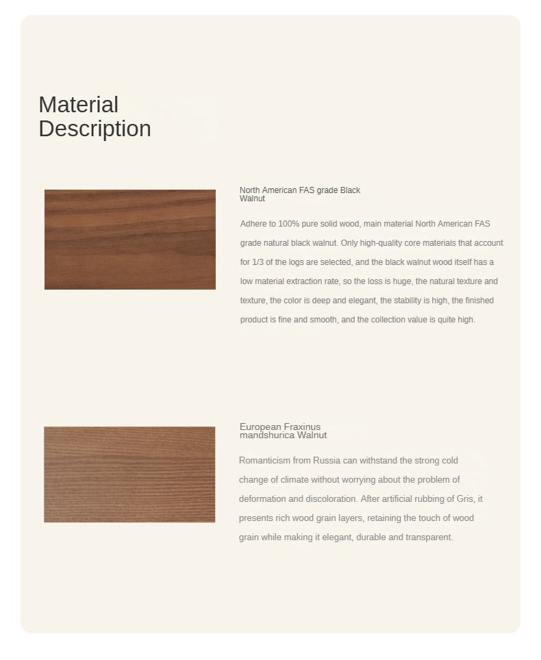 Solid Wood Platform Bed in Black Walnut & Ash - Headboard-Free Modern Bed Frame for Bedroom, Guest Room, or Dorm