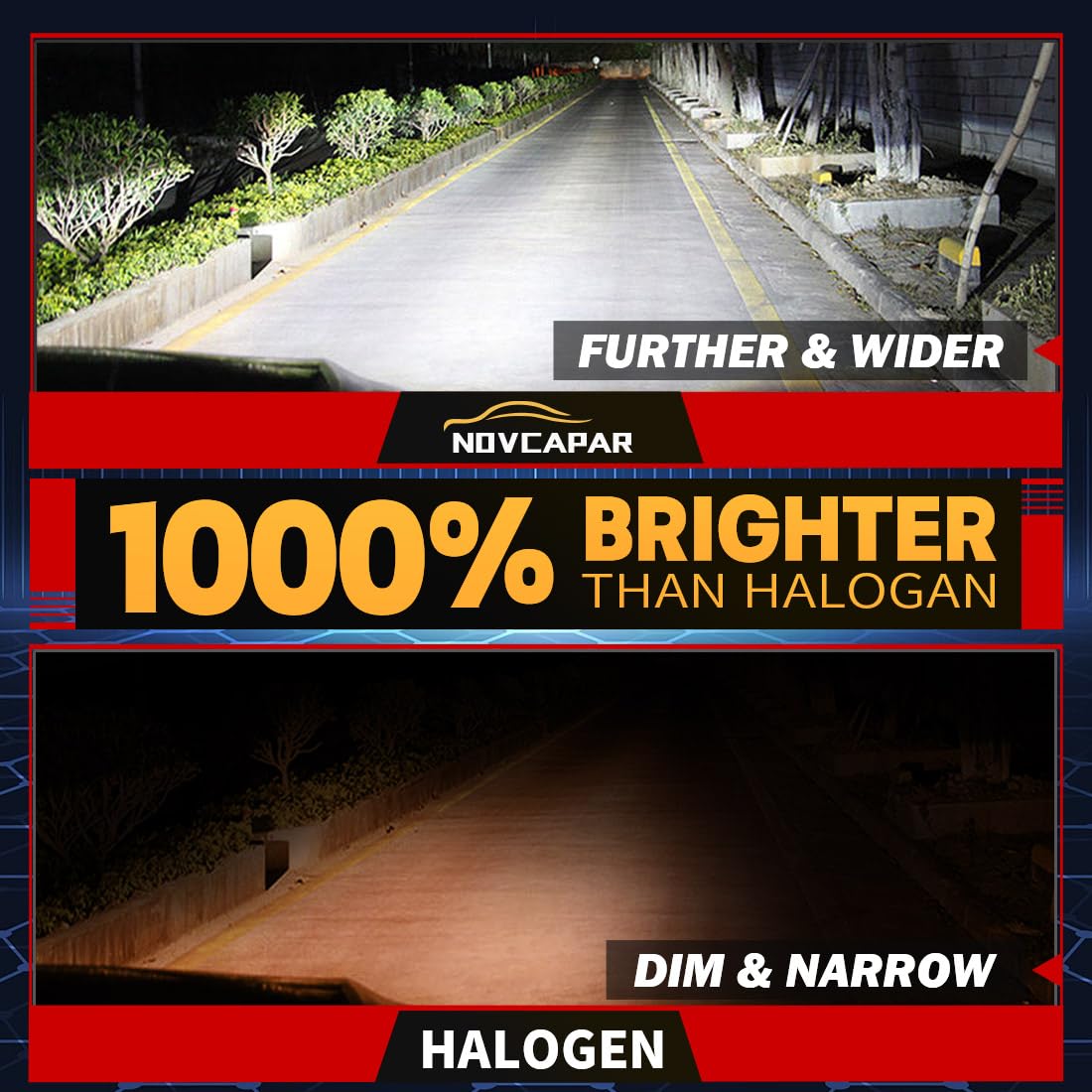 H11 LED Bulbs 30000LM 1000% Brightness - Cool White 6500K Mini Size Plug & Play Canbus Ready Hi/Low Beam H8 H11 H16 LED Fog Lights (Pack of 2) - Perfect for Car Headlight Replacement & Night Driving Visibility